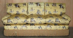 PETER DUDGEON FITZWILLIAM SOFA IN CHINOiSERIE STYLE UPHOLSTERY