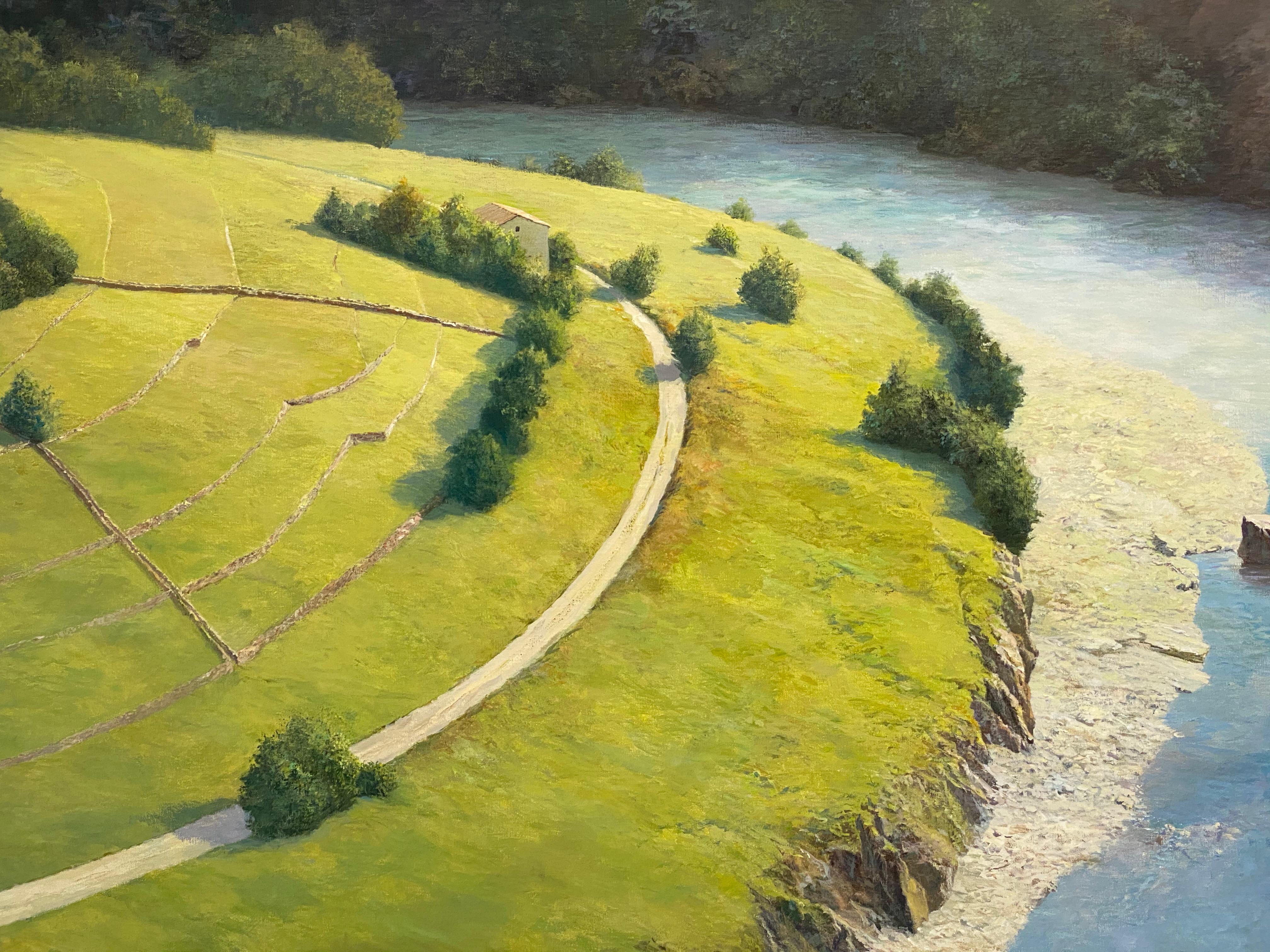 Peter Durieux
Breathtaking Ardeche
100 x 200 cm
Framed 105 x 210 cm
Acrylic on canvas

The work of Durieux has been characterized in the last 25 years by the tranquil French landscapes. His enthusiasts enjoy it and stand in the gallery with their