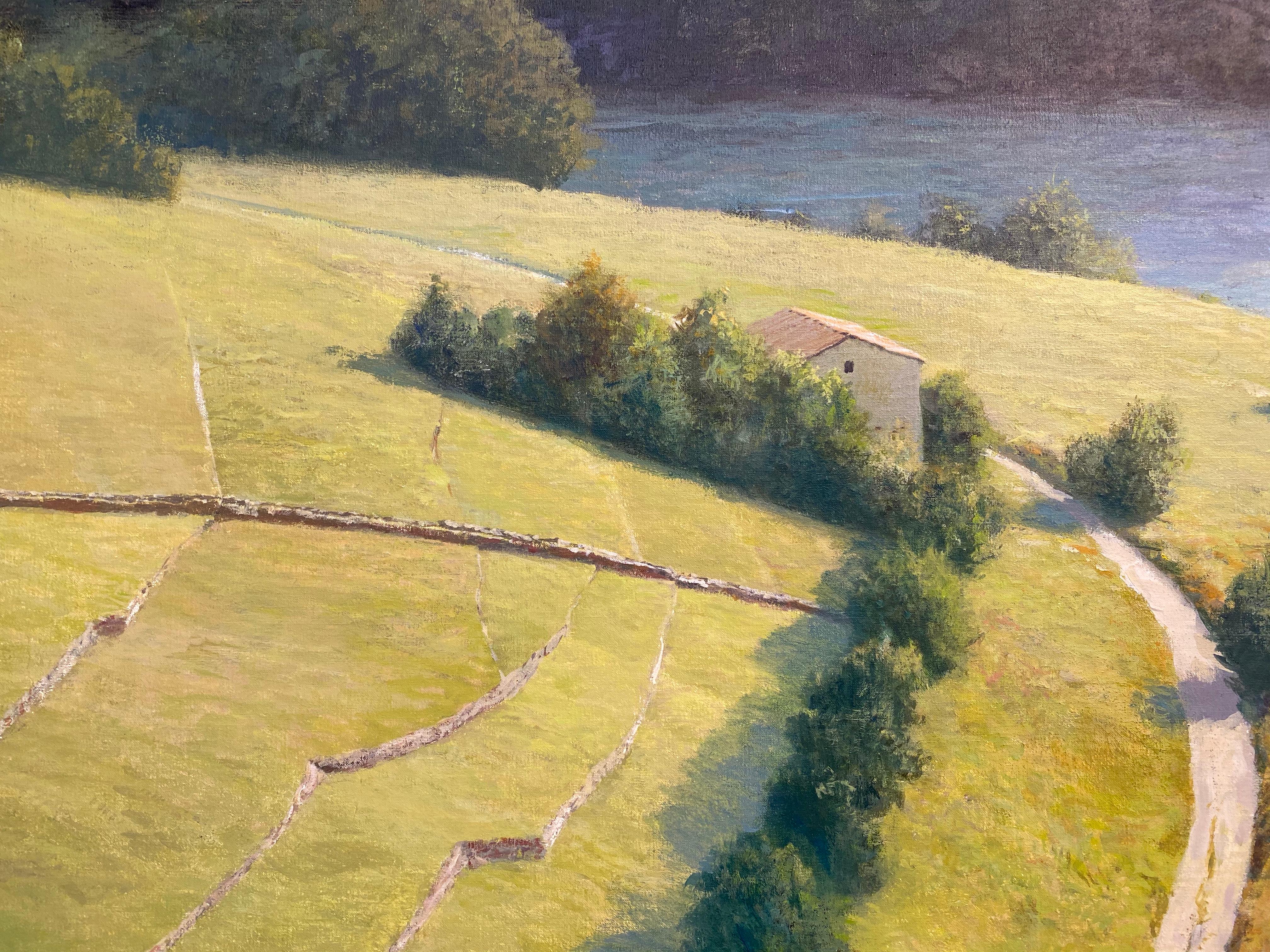 Atemberaubende Ardche- niederländisches Gemälde einer französischen Flusslandschaft aus dem 21. Jahrhundert. im Angebot 1