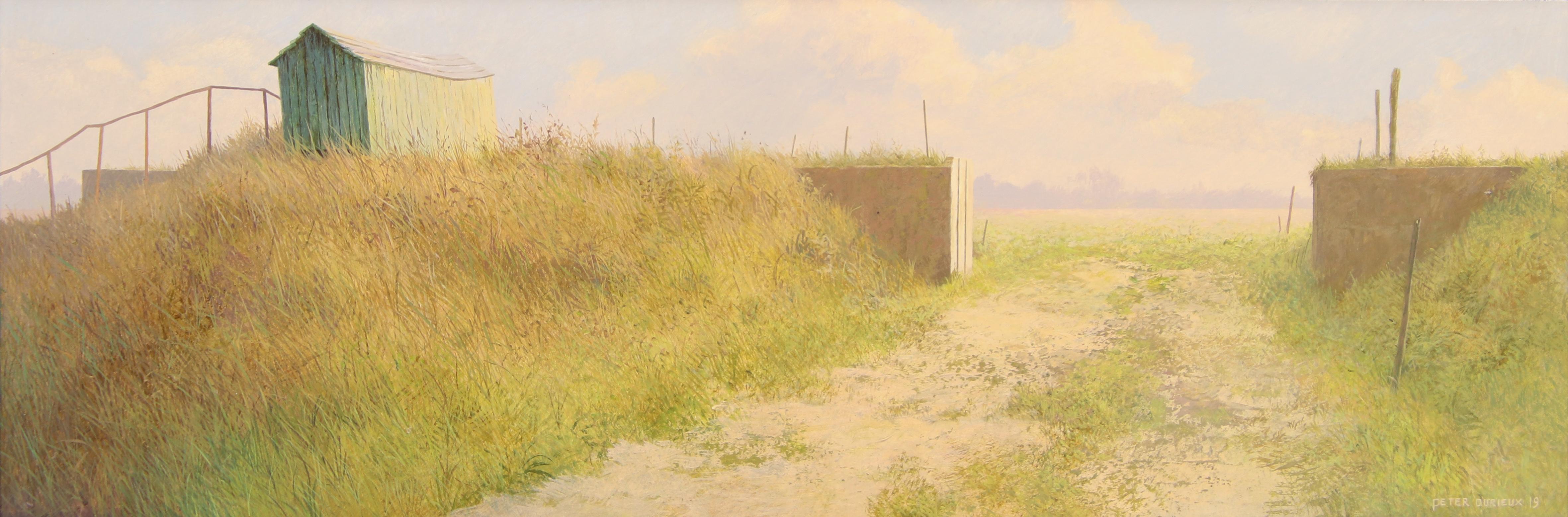  En esta obra, Peter Durieux muestra su amor por los paisajes, así como su capacidad de composición, tonalidad y estilo. Hermoso y poderoso al mismo tiempo. Dibujar es mirar. Las pinturas y dibujos de Durieux surgen en varias etapas. Peter estudia