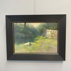 Hidden Path - 21st Century Contemporary Landscape Painting of a Forest