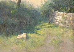 Hidden Path - 21st Century Contemporary Landscape Painting of a Forest