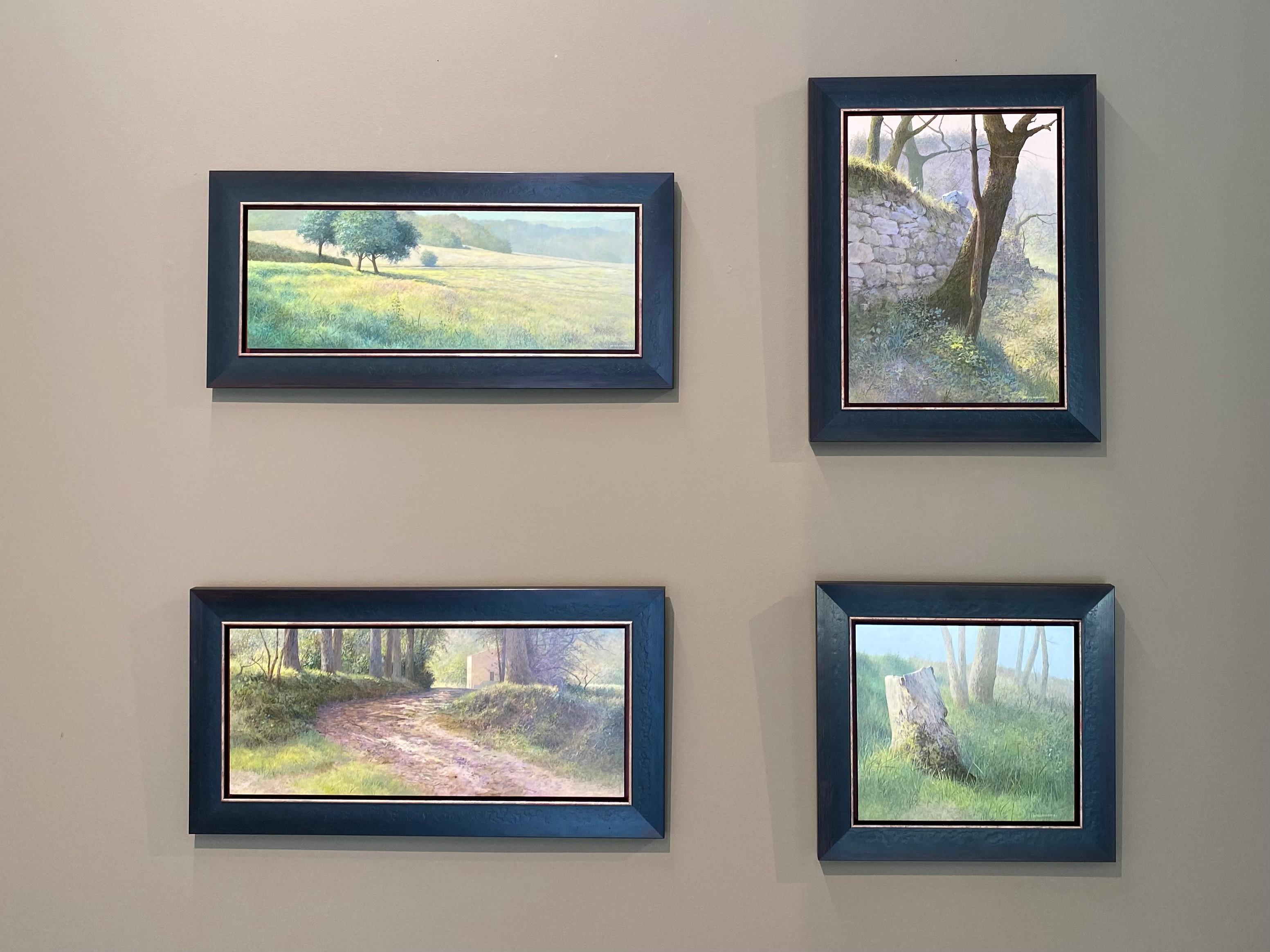 Nei pressi di Belvès - Pittura paesaggistica francese contemporanea del XXI secolo - Painting Contemporaneo di Peter Durieux