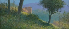 Le Vigneron - Peinture de paysage française contemporaine du XXIe siècle