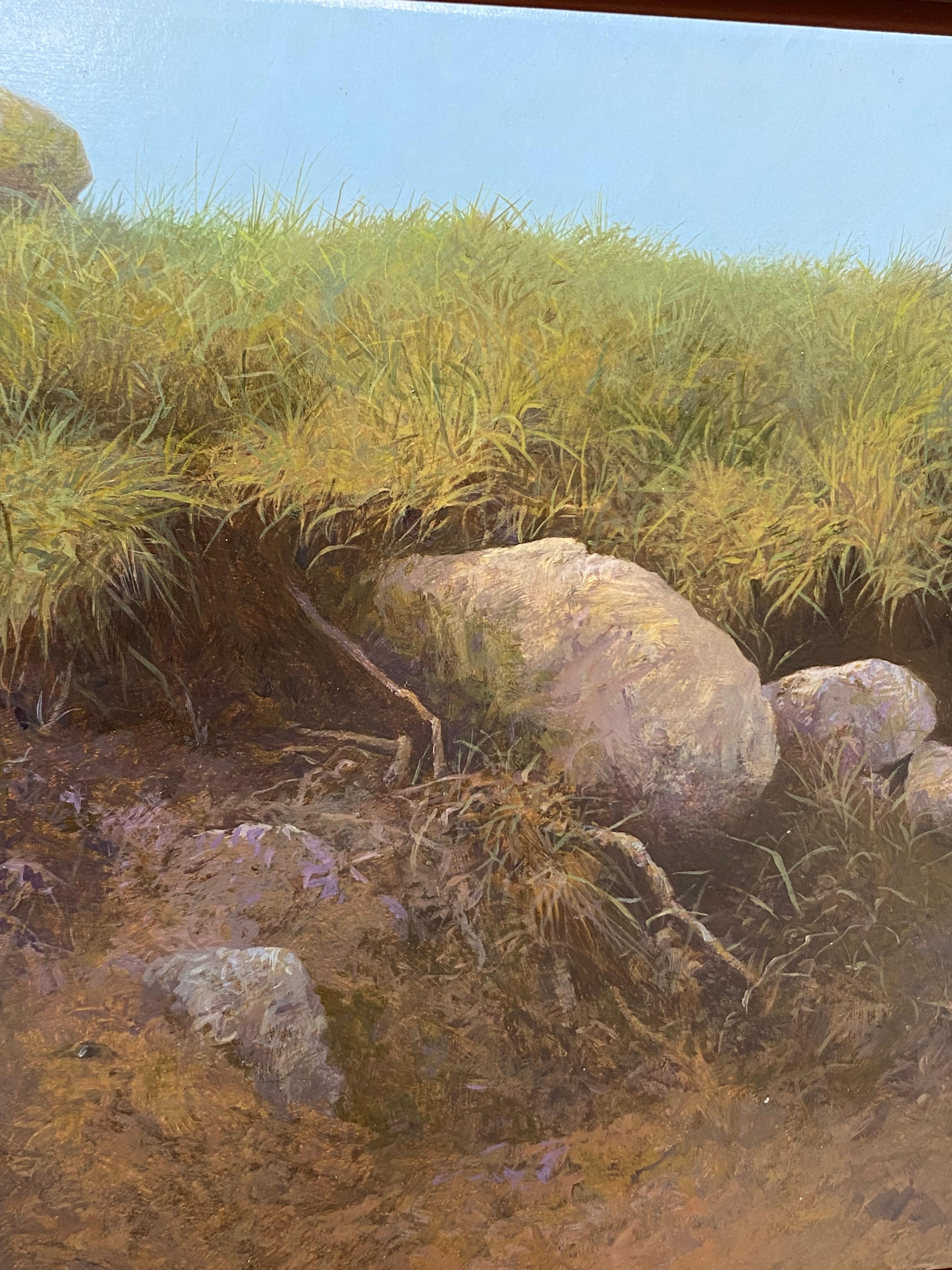 Appena superato Moulinas - Quadro di paesaggio contemporaneo del XXI secolo raffigurante una foresta in vendita 1