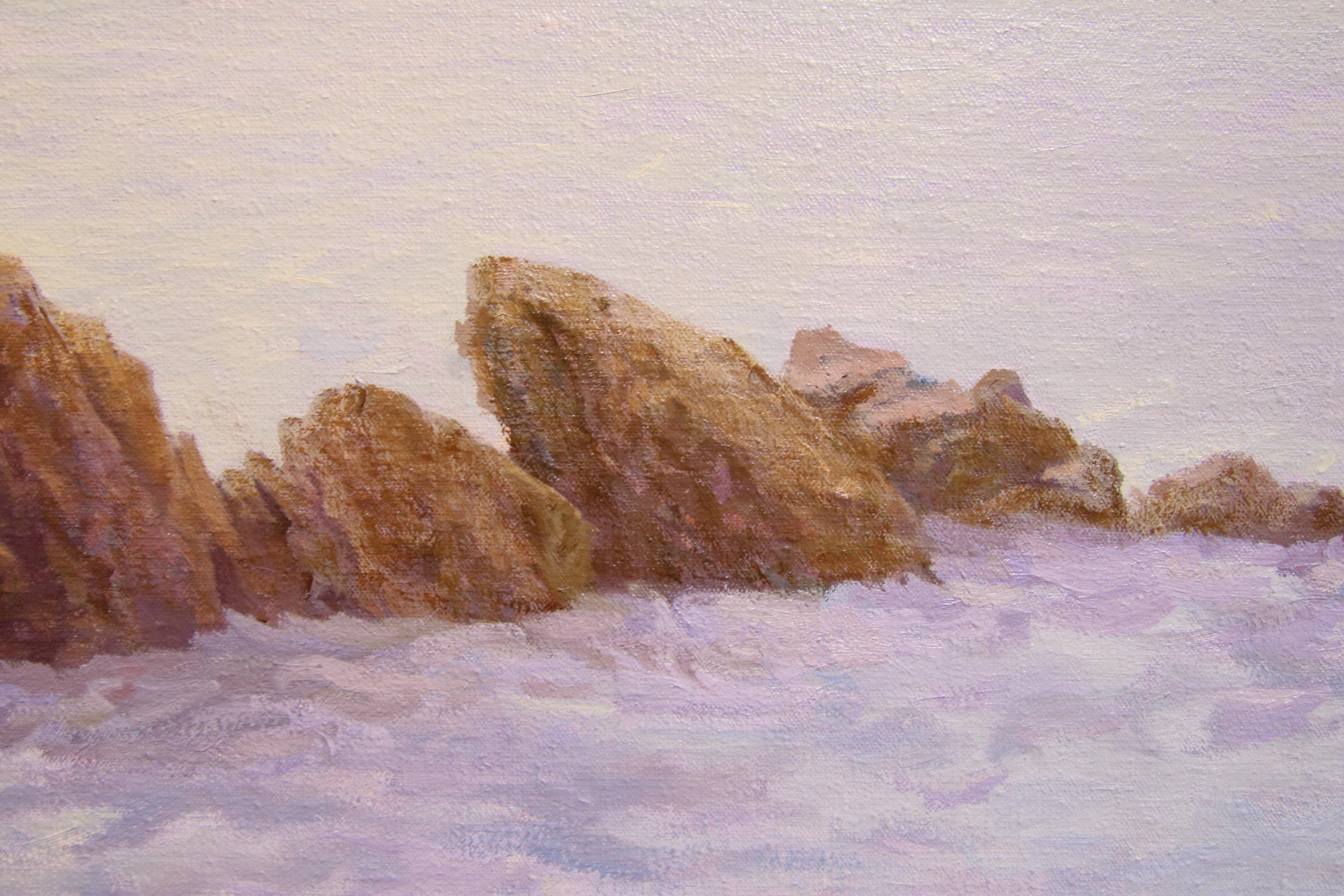 Cerca de Bordighera - Pintura acrílica contemporánea del siglo XXI por Peter Durieux en venta 2