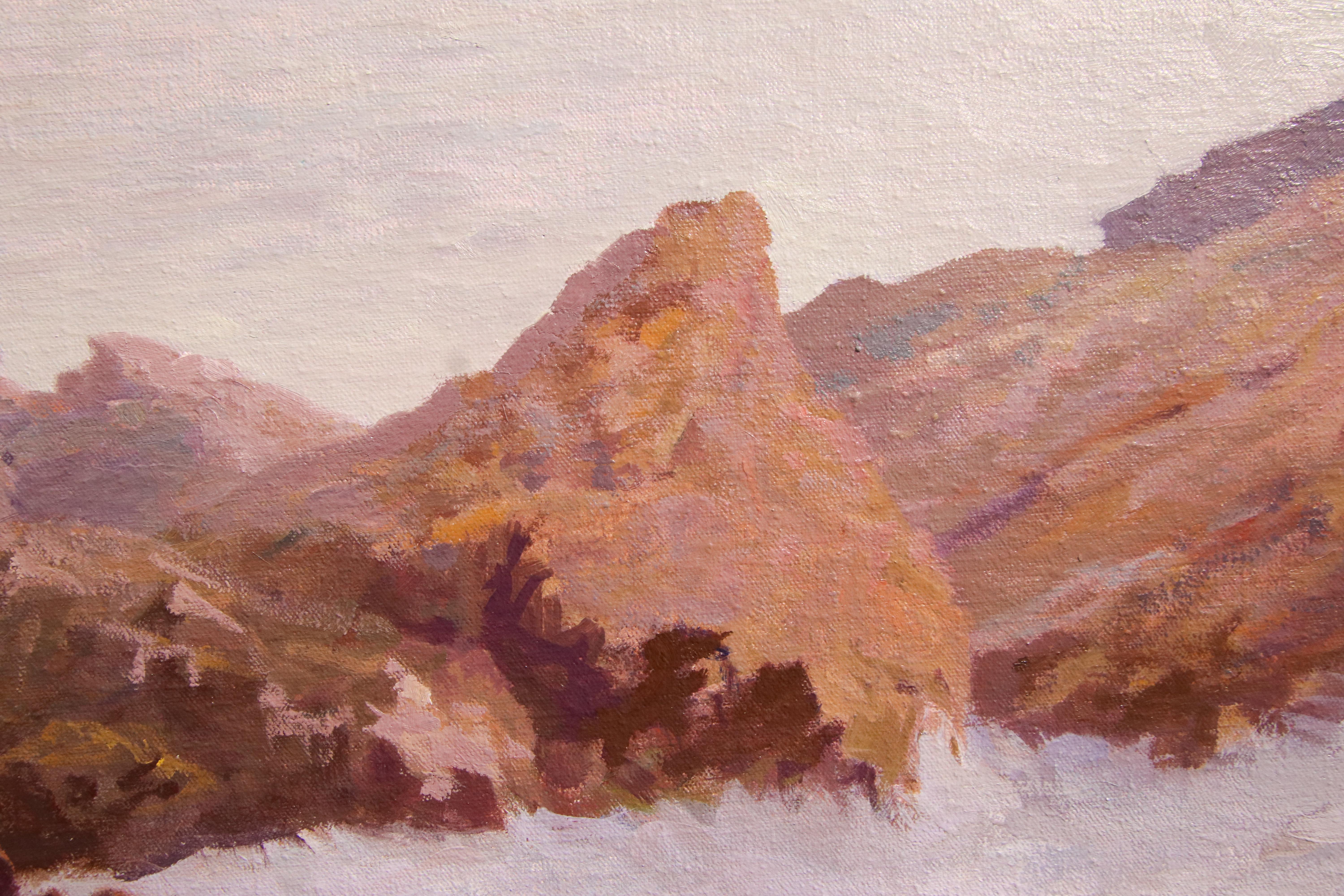 Cerca de Bordighera - Pintura acrílica contemporánea del siglo XXI por Peter Durieux en venta 4
