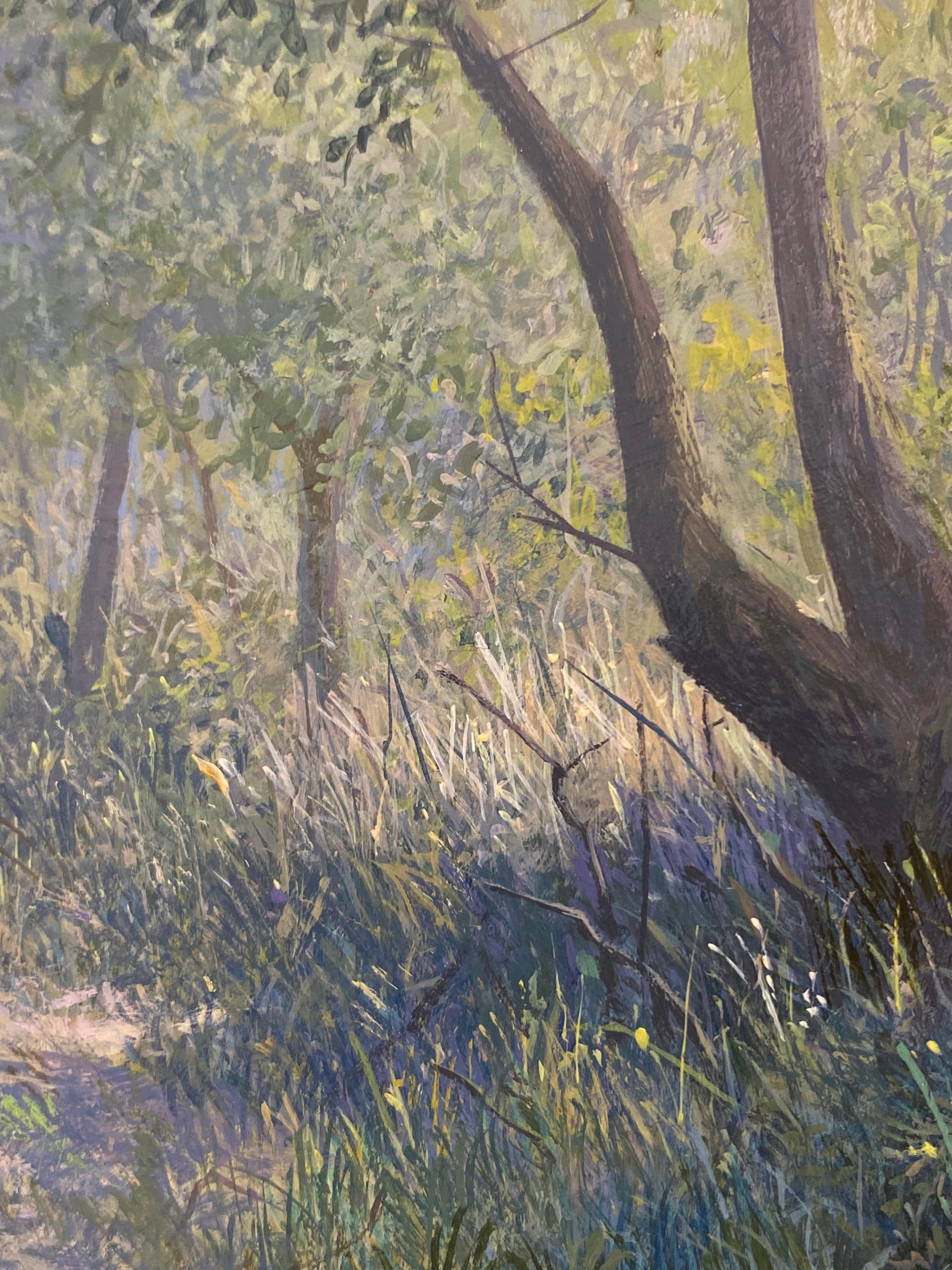 Pad - Siglo XXI Paisaje contemporáneo Pintura de un bosque en venta 1