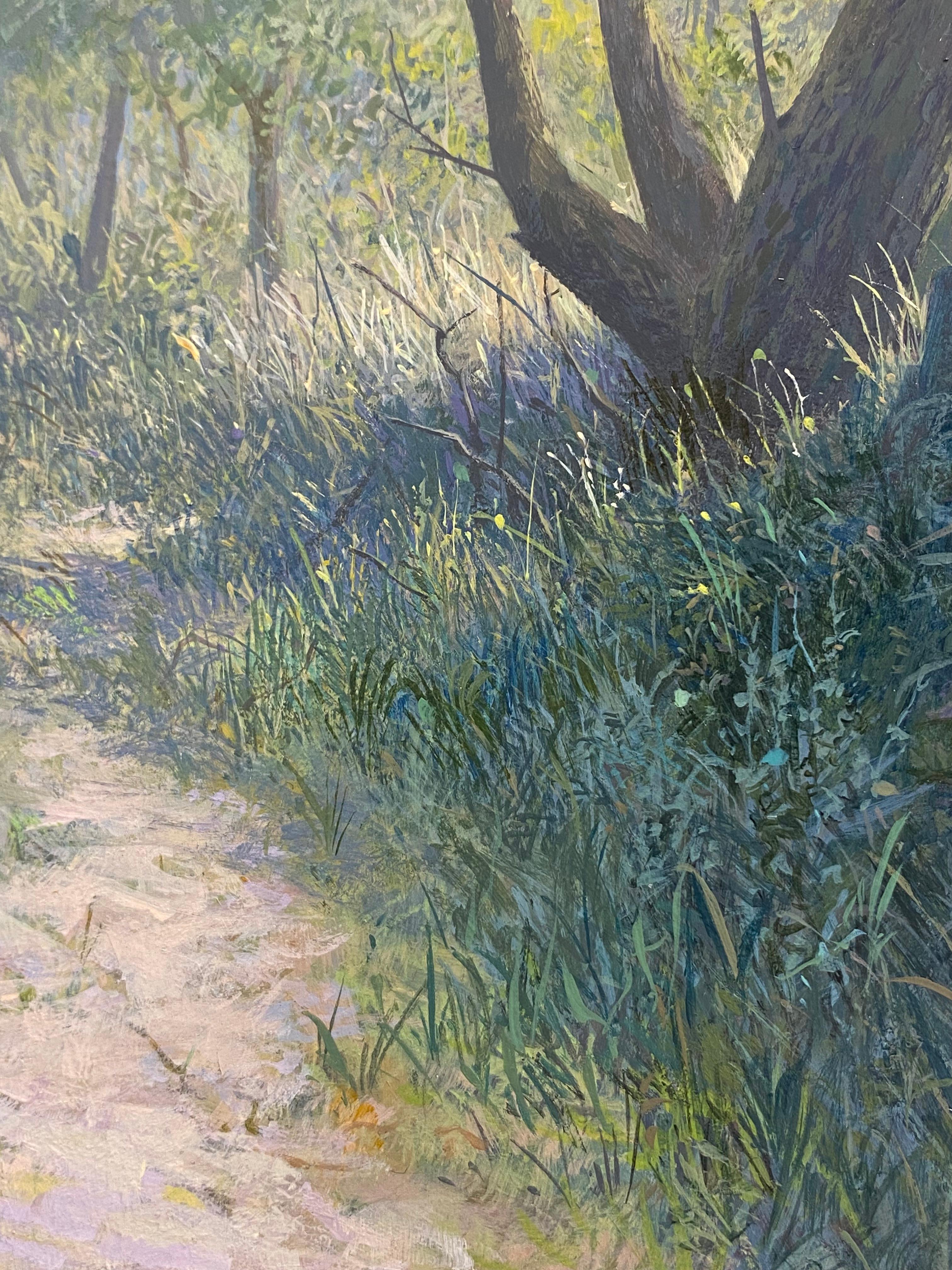 Pad - Siglo XXI Paisaje contemporáneo Pintura de un bosque en venta 2