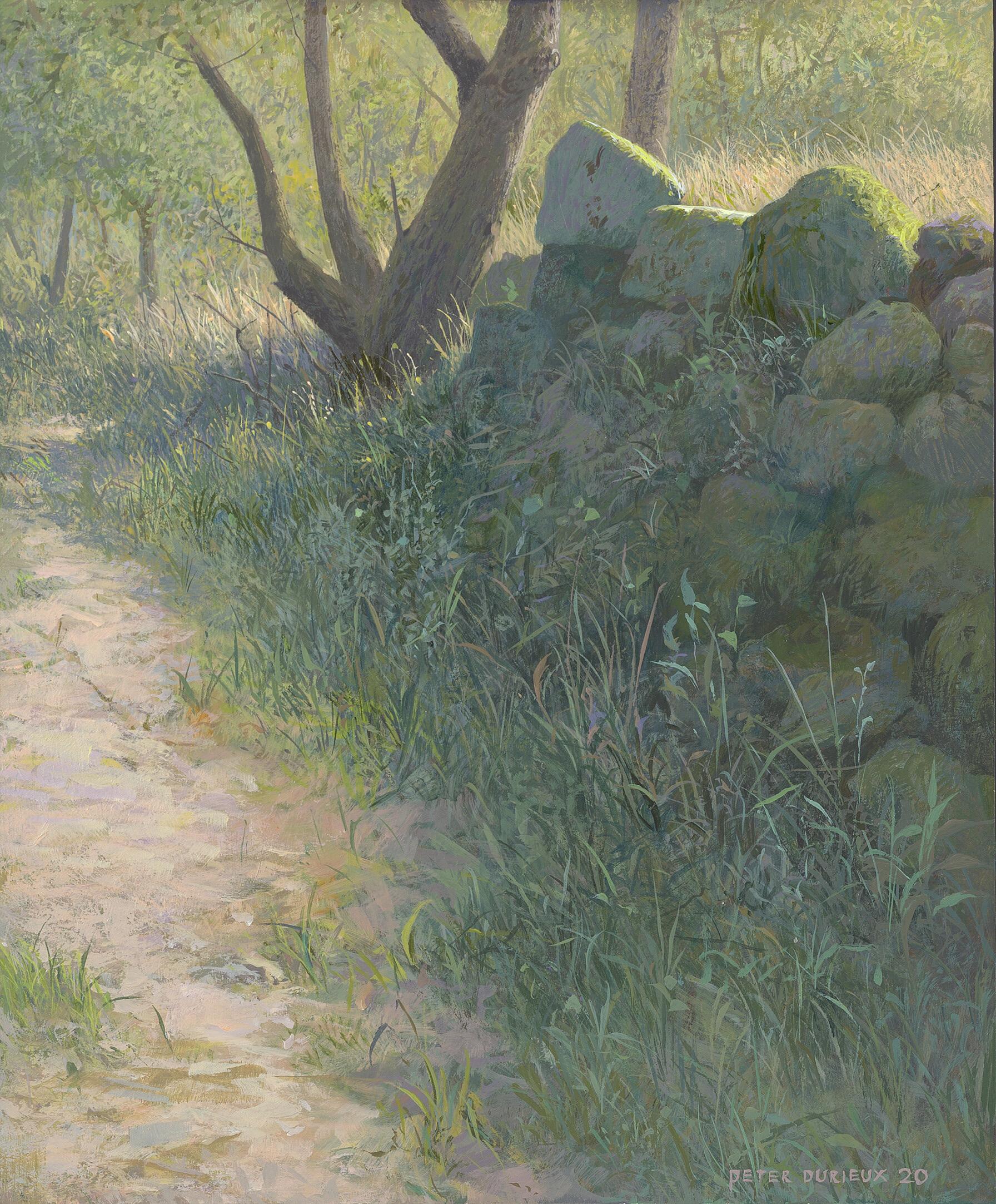 Landscape Painting de Peter Durieux - Pad - Siglo XXI Paisaje contemporáneo Pintura de un bosque