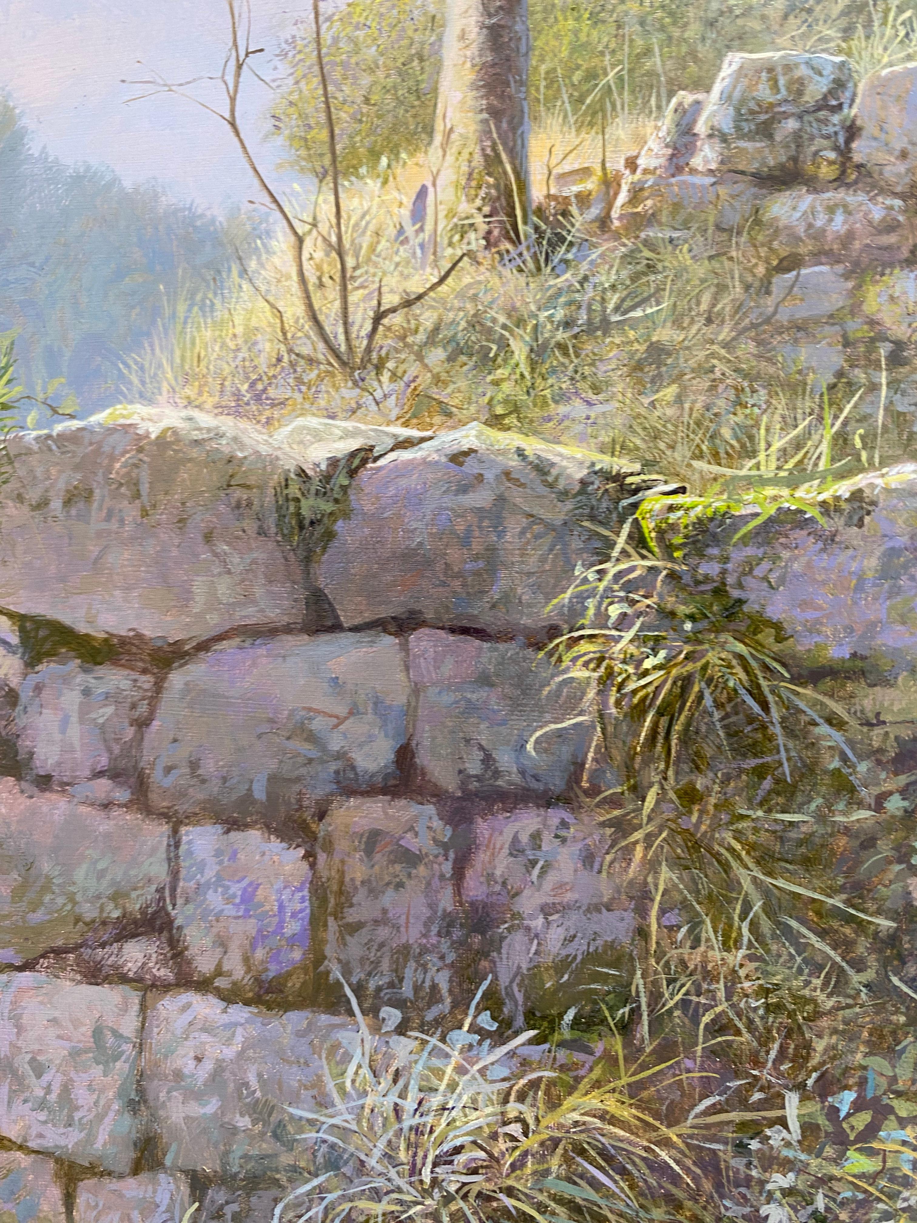 Terraces - 21st Century Contemporary Landscape Painting of a Forest For Sale 3