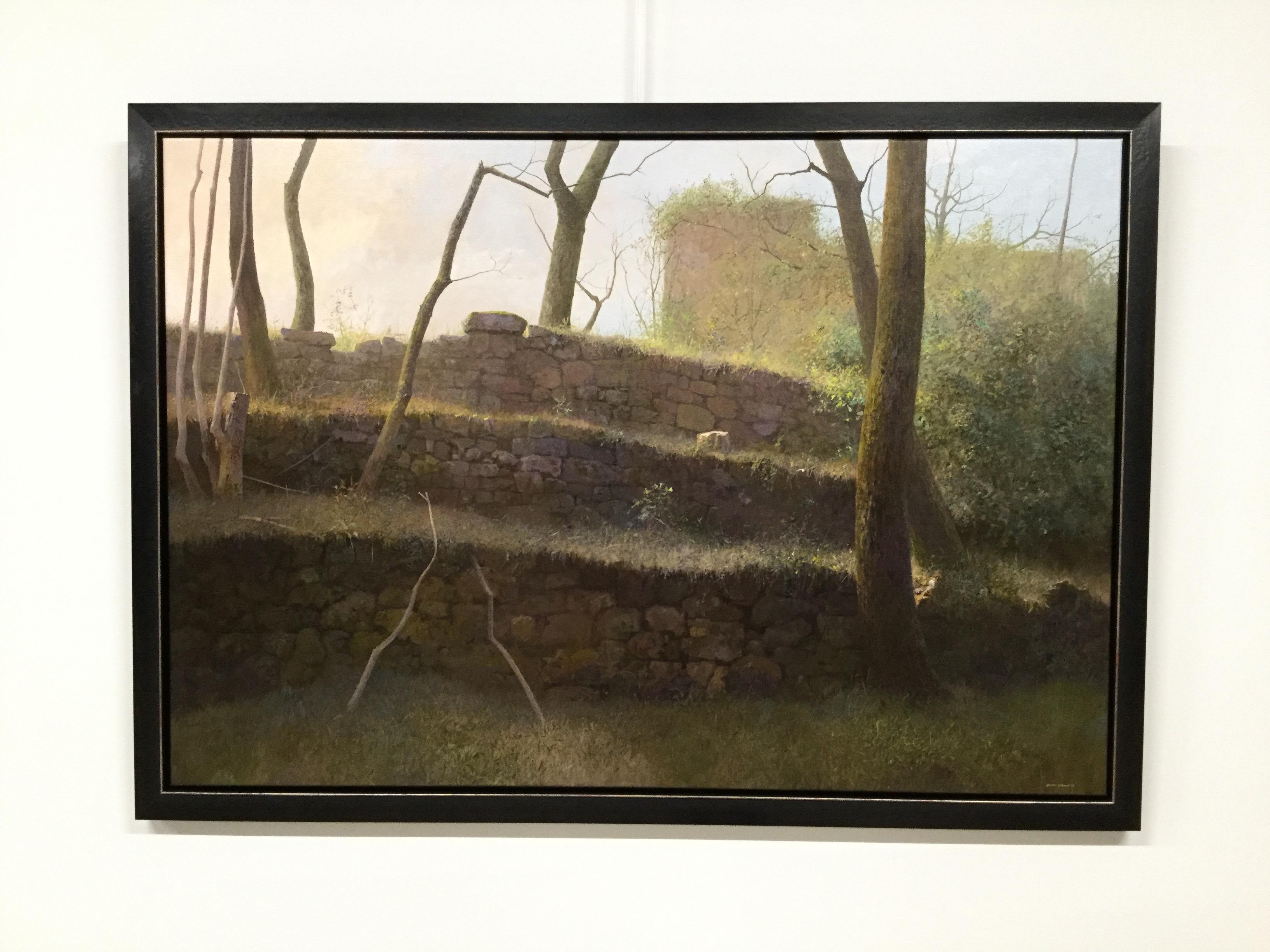 Les terres au Coulet - Peinture de paysage contemporaine du 21e siècle dans l'Ardeche - Painting de Peter Durieux