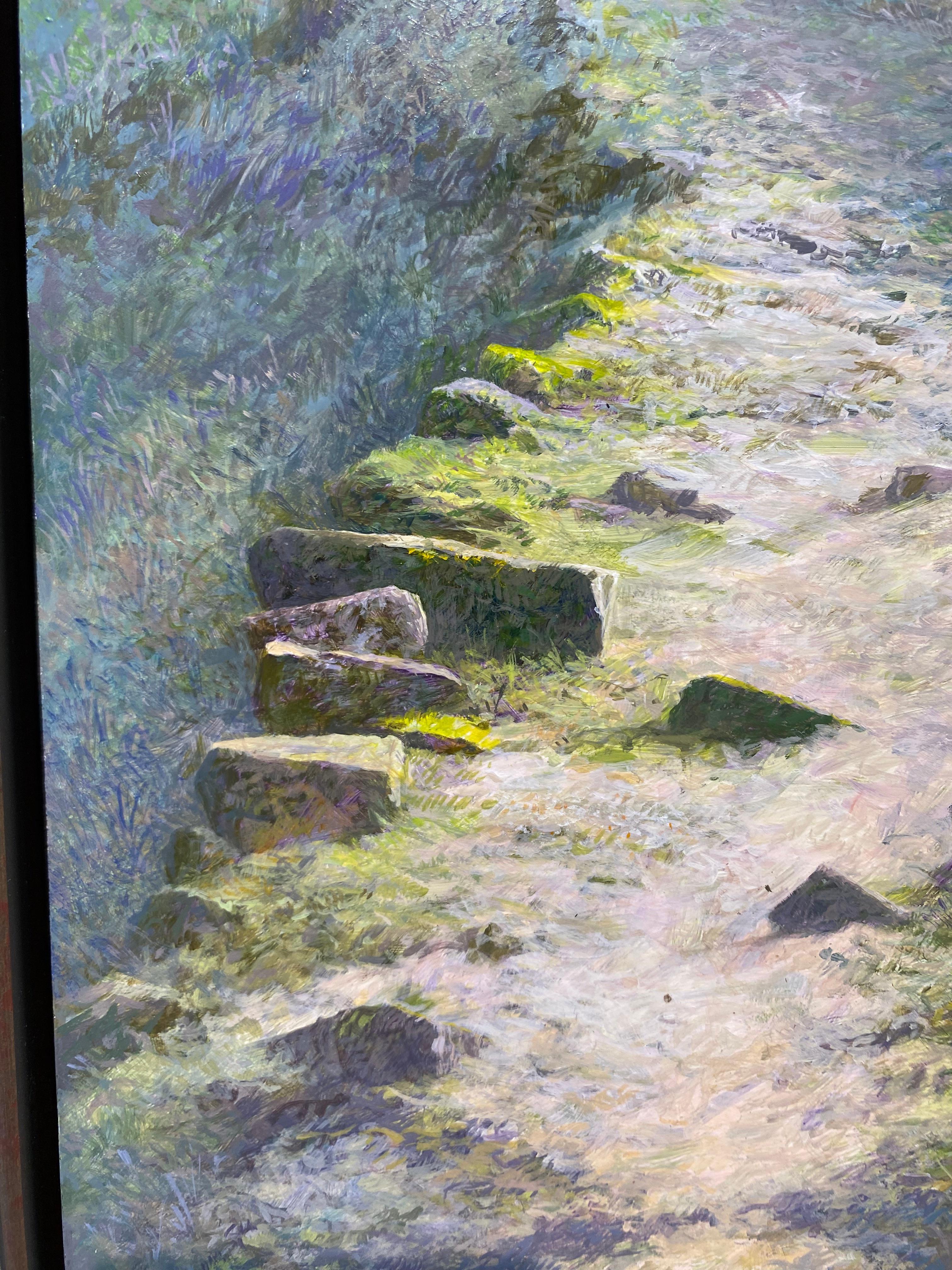 Turn right towards Peloutier - 21st Century Contemporary Landscape Painting For Sale 5