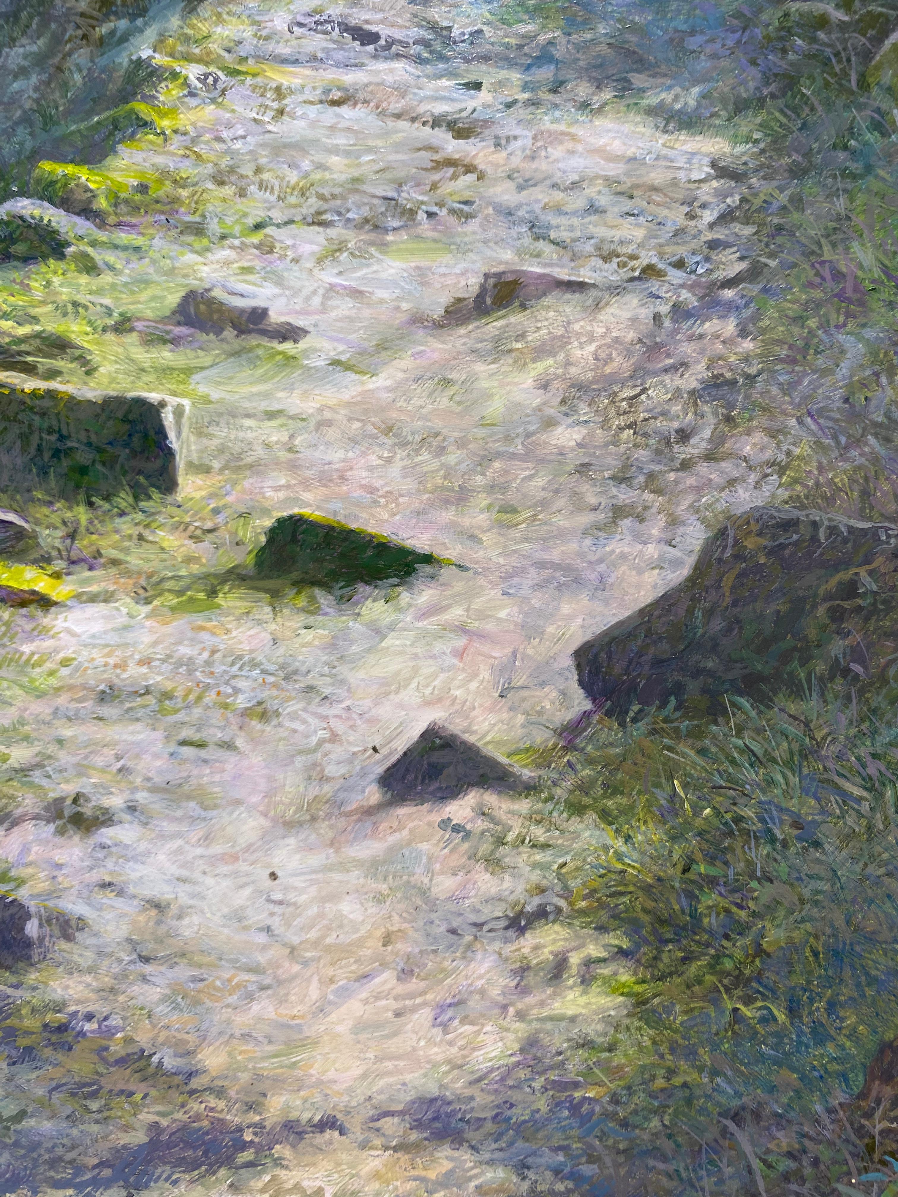 Turn right towards Peloutier - 21st Century Contemporary Landscape Painting For Sale 7
