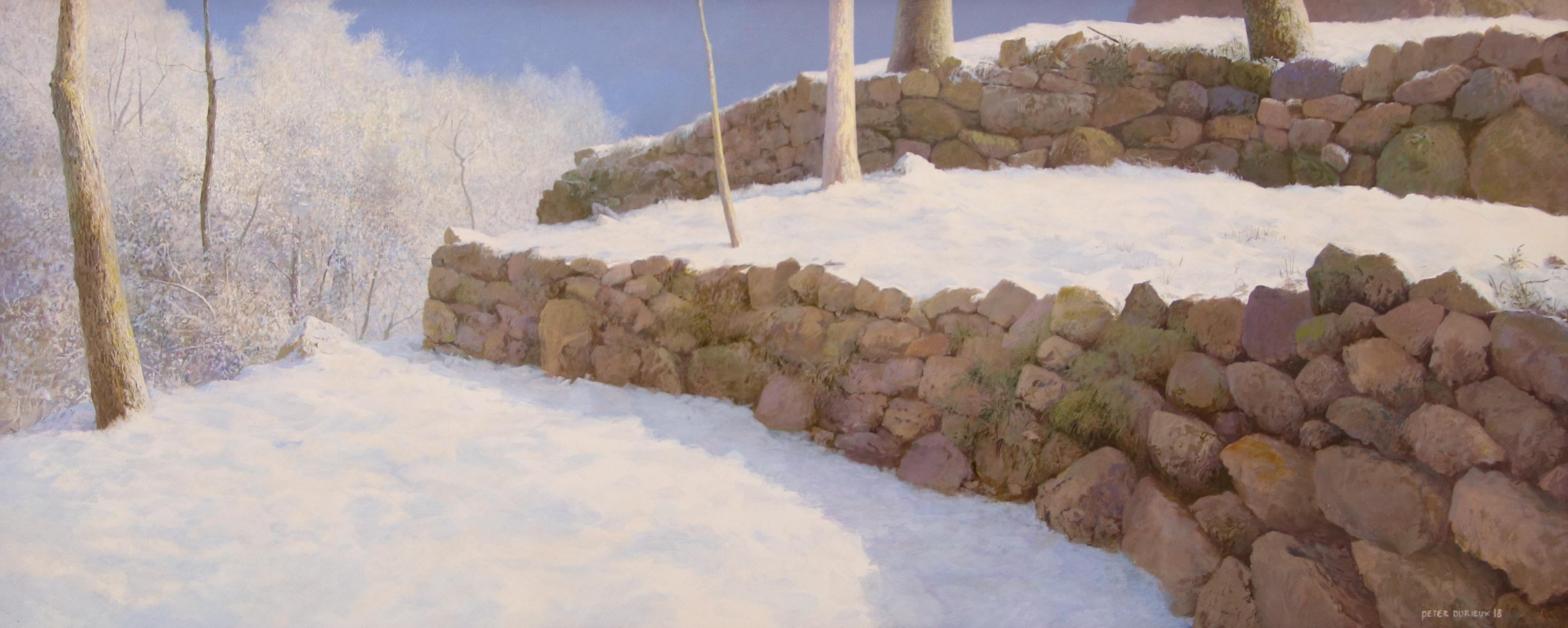 En esta obra, Peter Durieux muestra su amor por los paisajes, así como su capacidad de composición, tonalidad y estilo. Hermoso y poderoso al mismo tiempo. Dibujar es mirar. Las pinturas y dibujos de Durieux surgen en varias etapas. Peter estudia