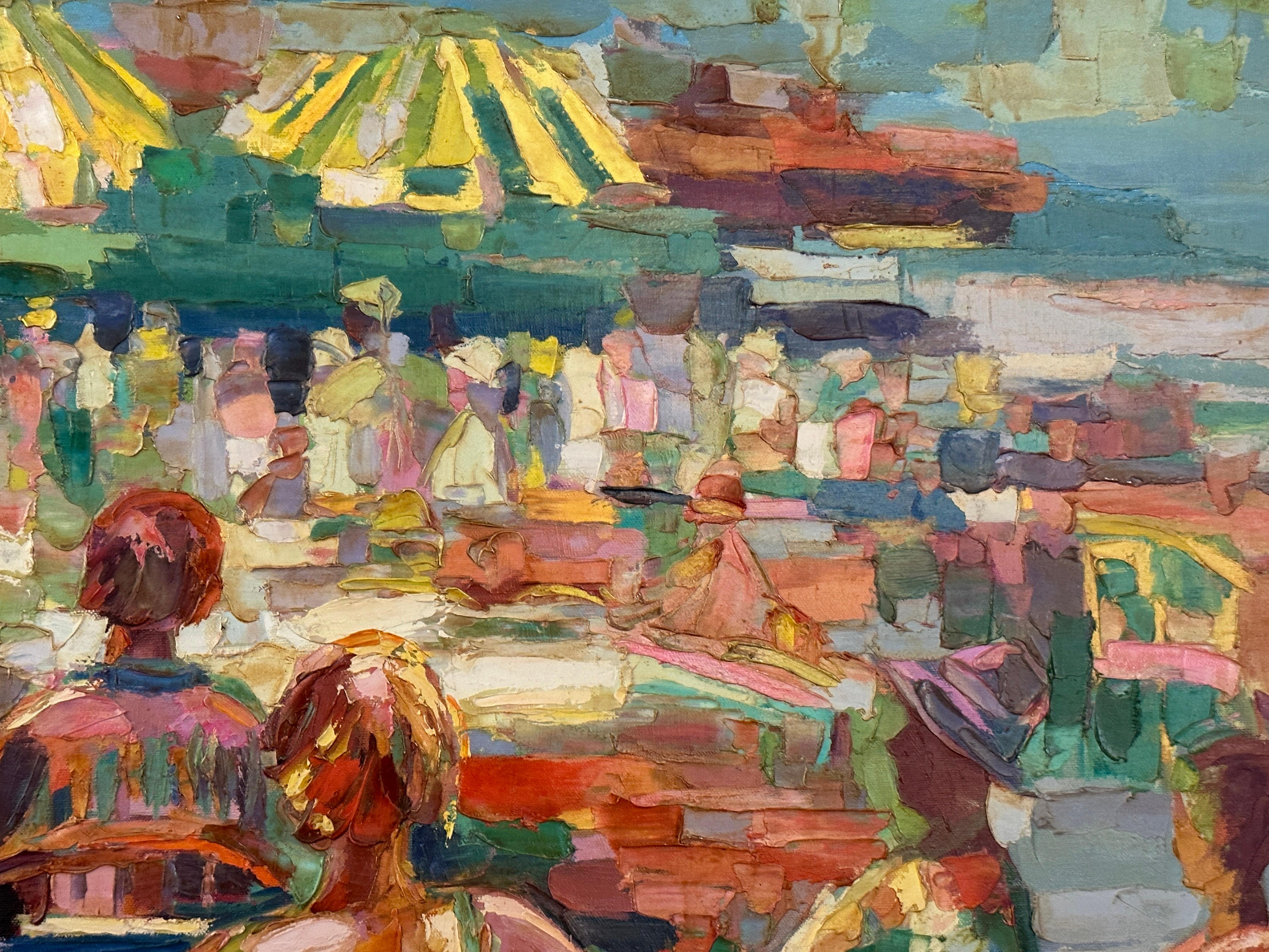 Scena impressionista dipinta a coltello da Peters Egeghy 1