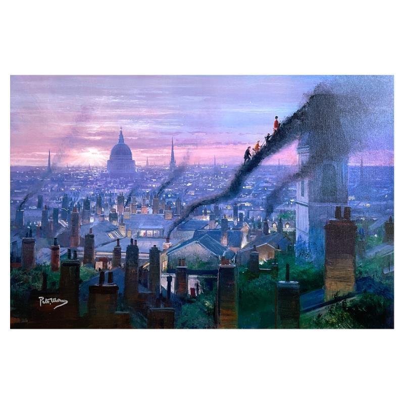 Peter Ellenshaw Print – „Smoke Staircase“ Limitierte japanische Auflage auf Leinwand von Disney Fine Art