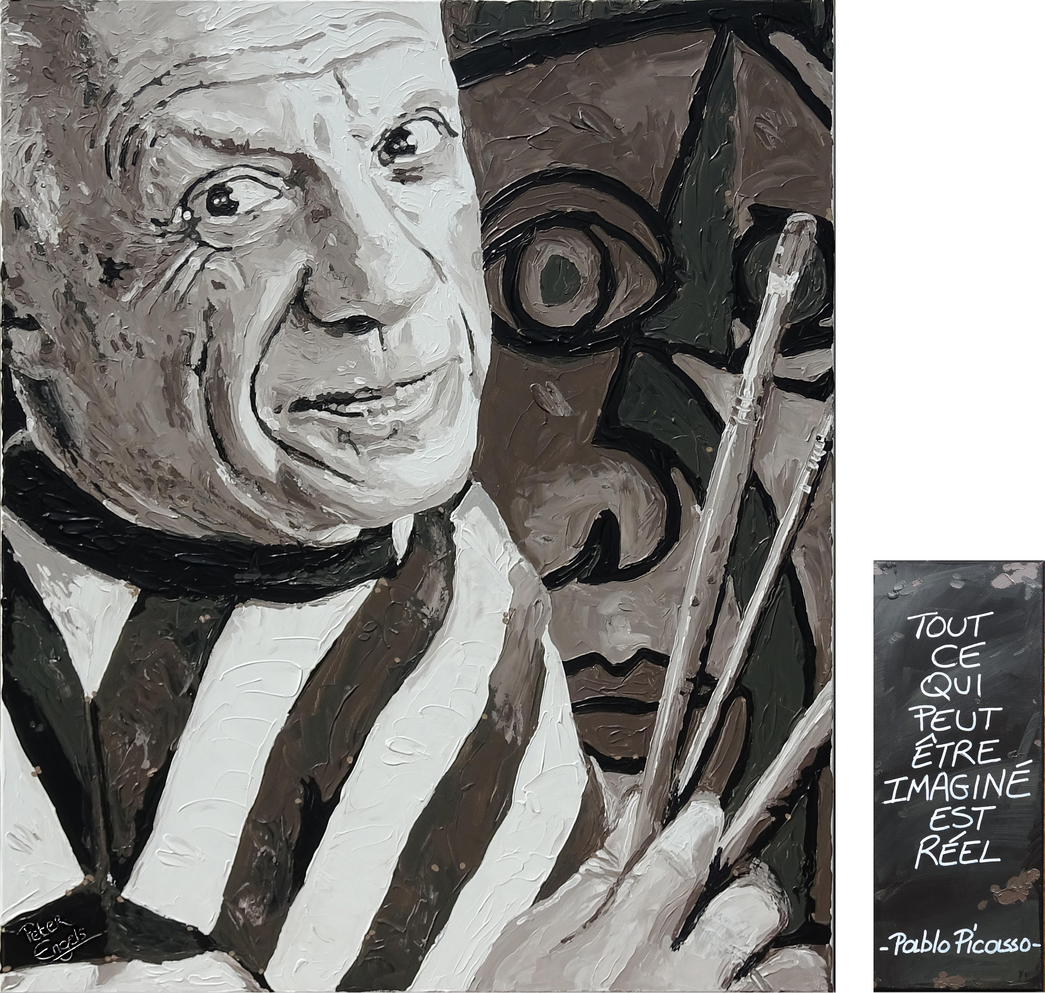 Pablo Picasso (+ citation dit crois en ton imagination et elle est réelle) - Œuvre d'art