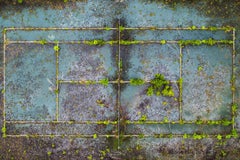 "Abandoned Tennis Court, Snellville, GA" - drone photography, color, tennis