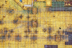 "Construction Site, Atlanta, GA #3, 2023" - drone photography, geometric, yellow