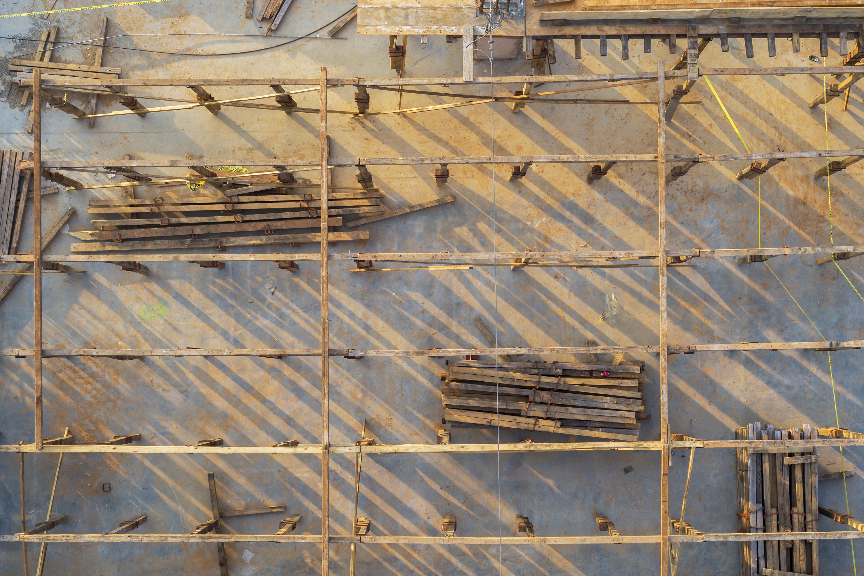 Peter Essick Abstract Photograph - "Construction Site, Decatur, GA #3" - Aerial Landscape Photography, Ansel Adams