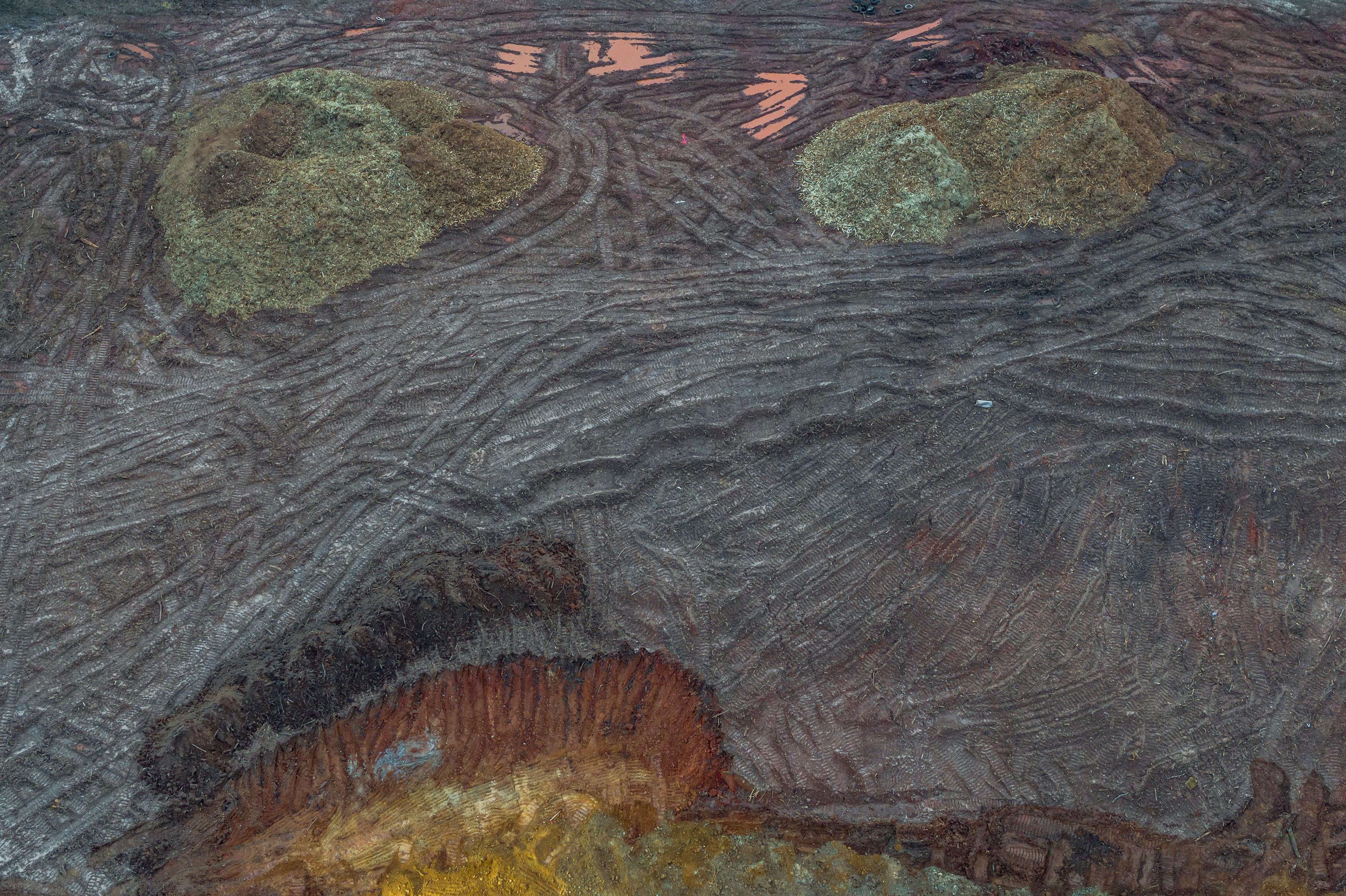 Abstract Photograph de Peter Essick - "Obra en construcción, Lilburn, GA nº 2" - Fotografía aérea de paisajes - Ansel Adams