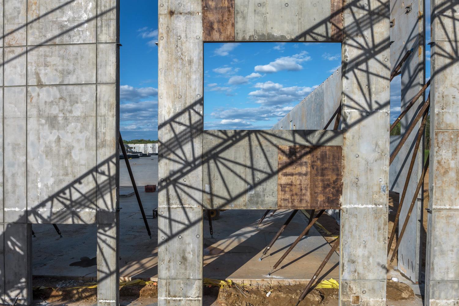 Peter Essick Abstract Photograph - "Construction Site, Pendergrass, GA, 2024" - drone photo, construction, sky