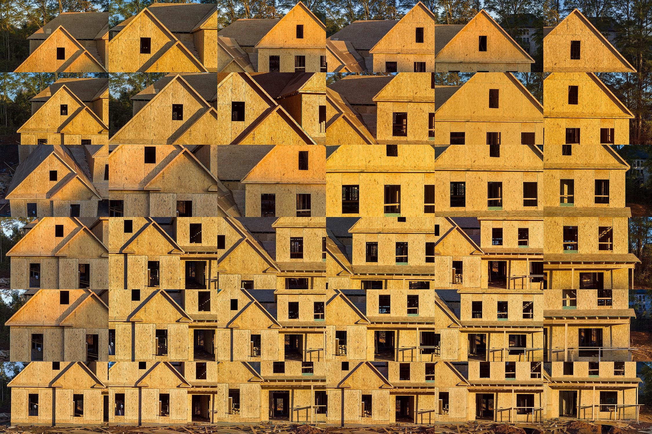 Peter Essick Abstract Photograph - "Construction Site, Stone Mountain, Georgia X 36"  - Composite Image Photography