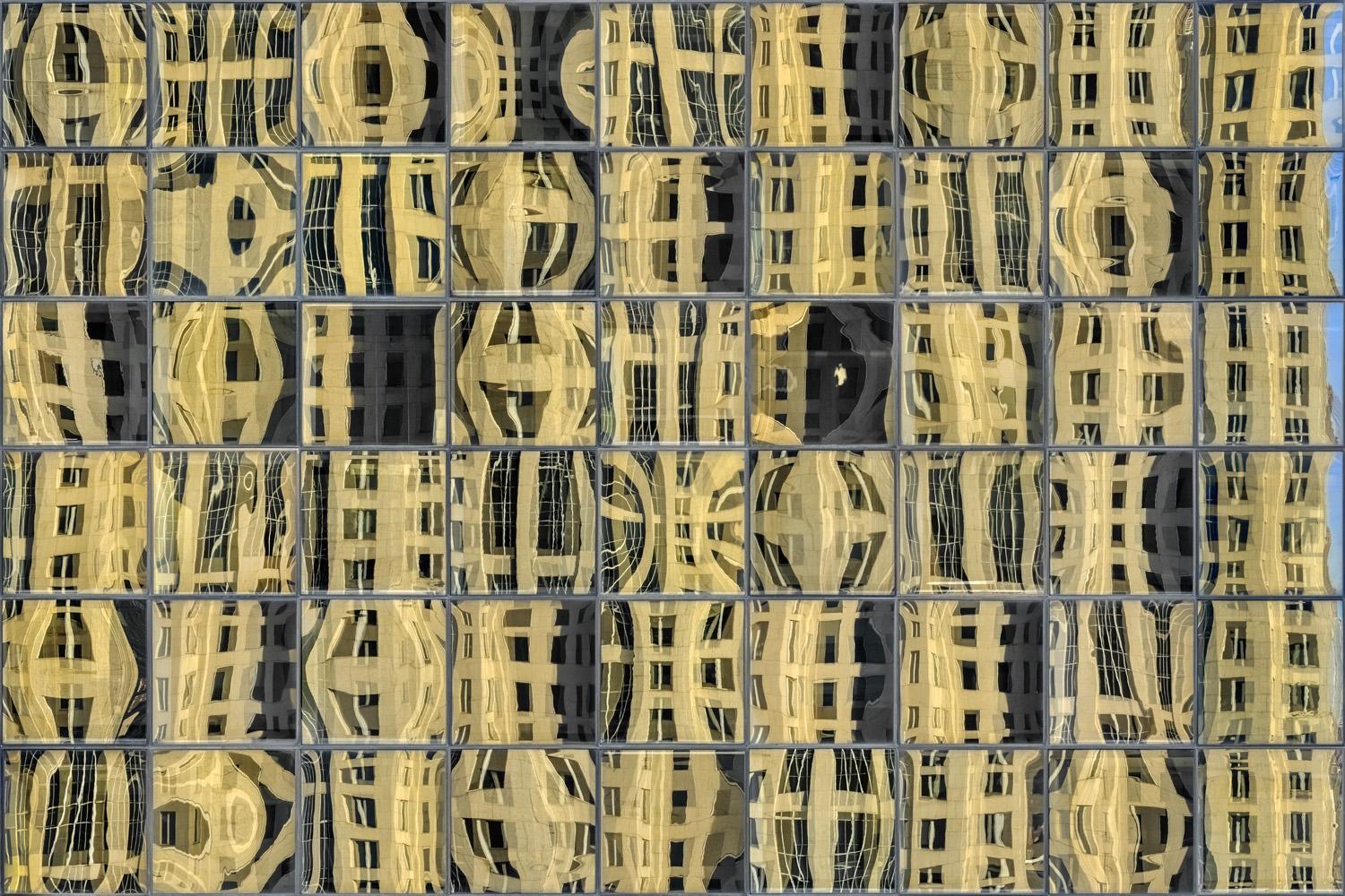 Peter Essick Landscape Photograph - "Georgia Pacific Building, Atlanta, GA" drone, cityscape, composite, reflection