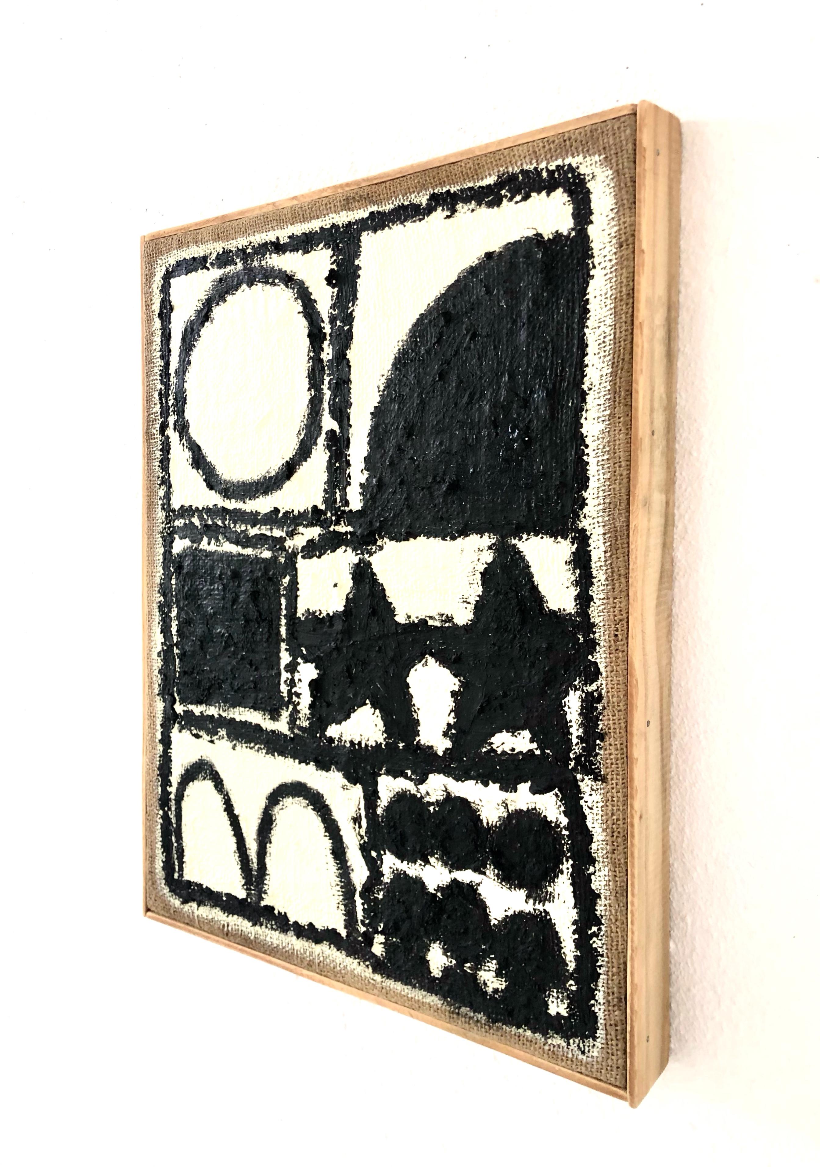 ABSTRACT Contemporary Geometric Black White Peter Evans London New Artist Brazil en vente 3