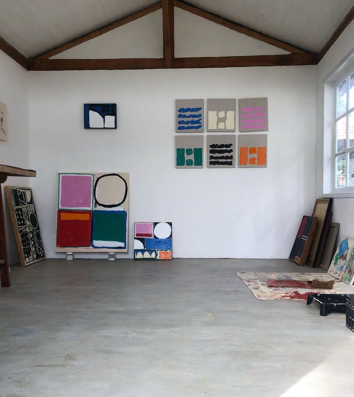 ABSTRACT Contemporary Geometric Black White Peter Evans London New Artist Brazil en vente 5