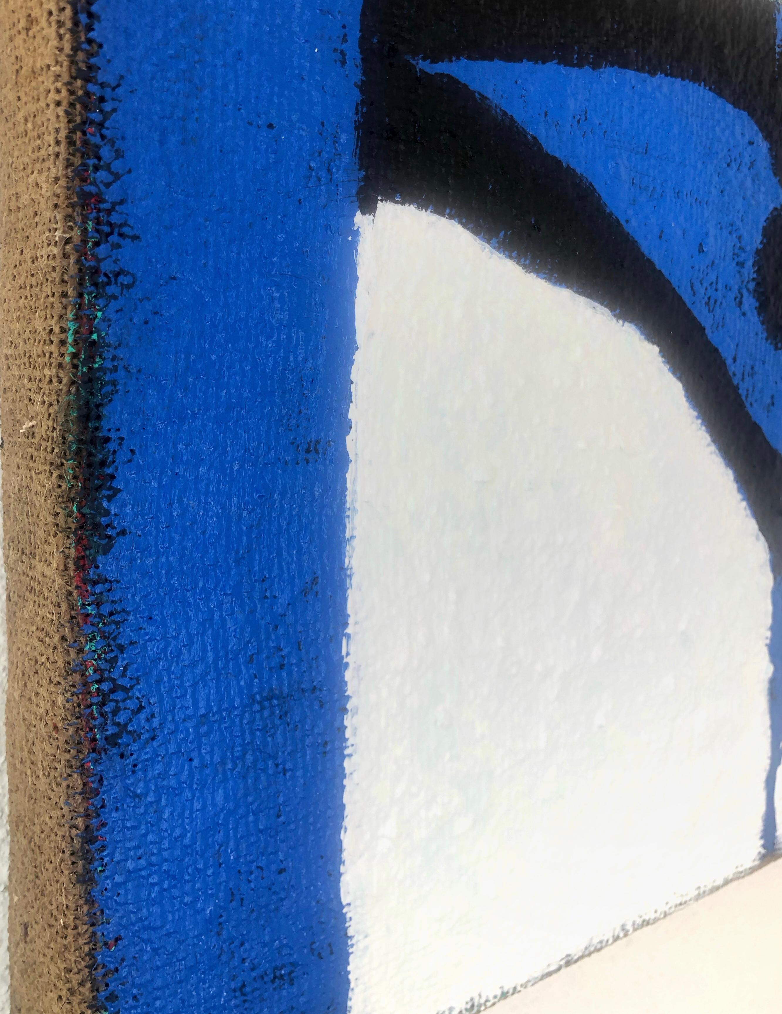ABSTRACT Contemporaneo Geometrico Blu Bianco Peter Evans Londra Nuovo Artista Brasile in vendita 2