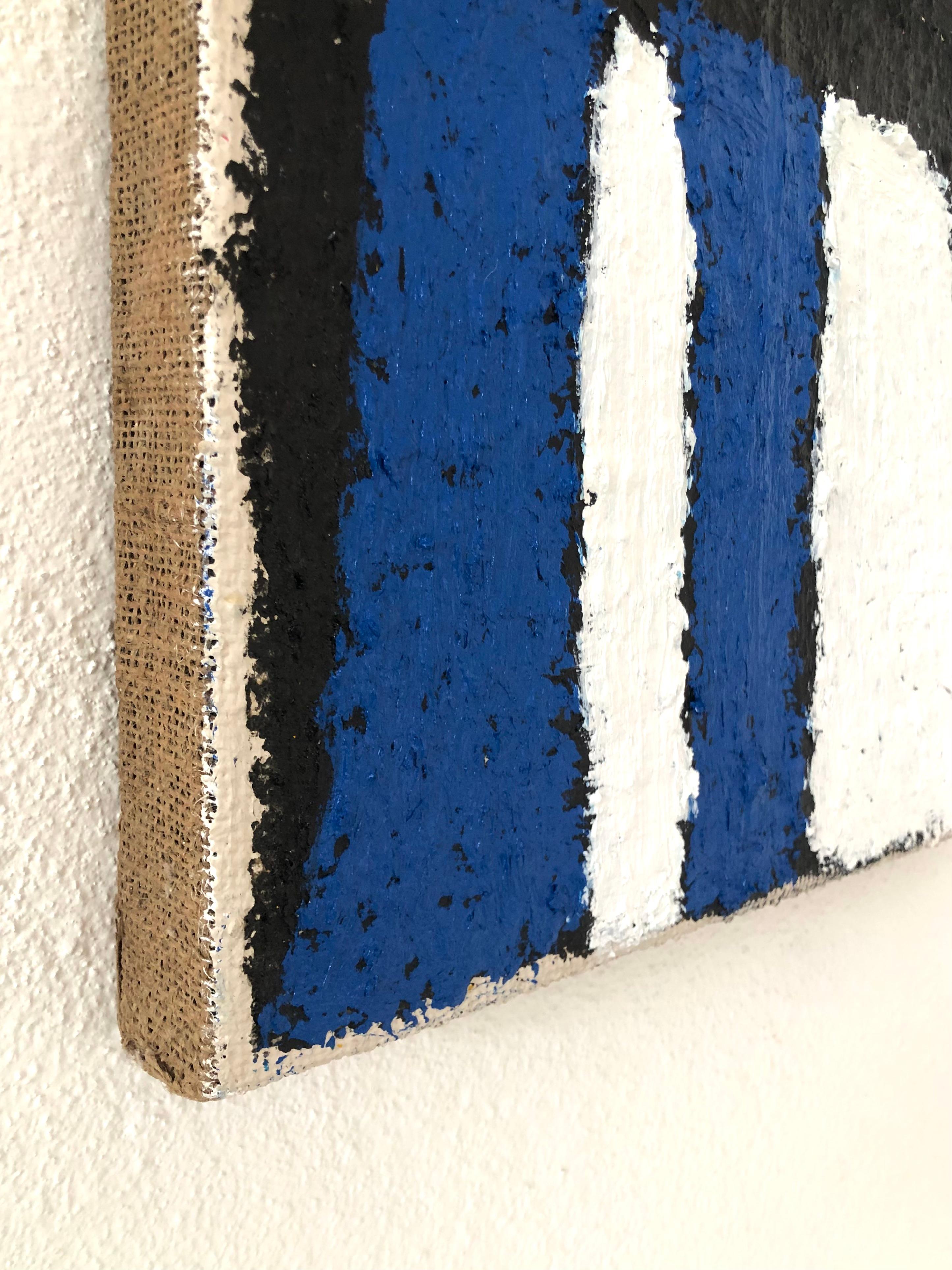 ABSTRACT Contemporaneo Geometrico Blu Bianco Peter Evans Londra Nuovo Artista Brasile 4