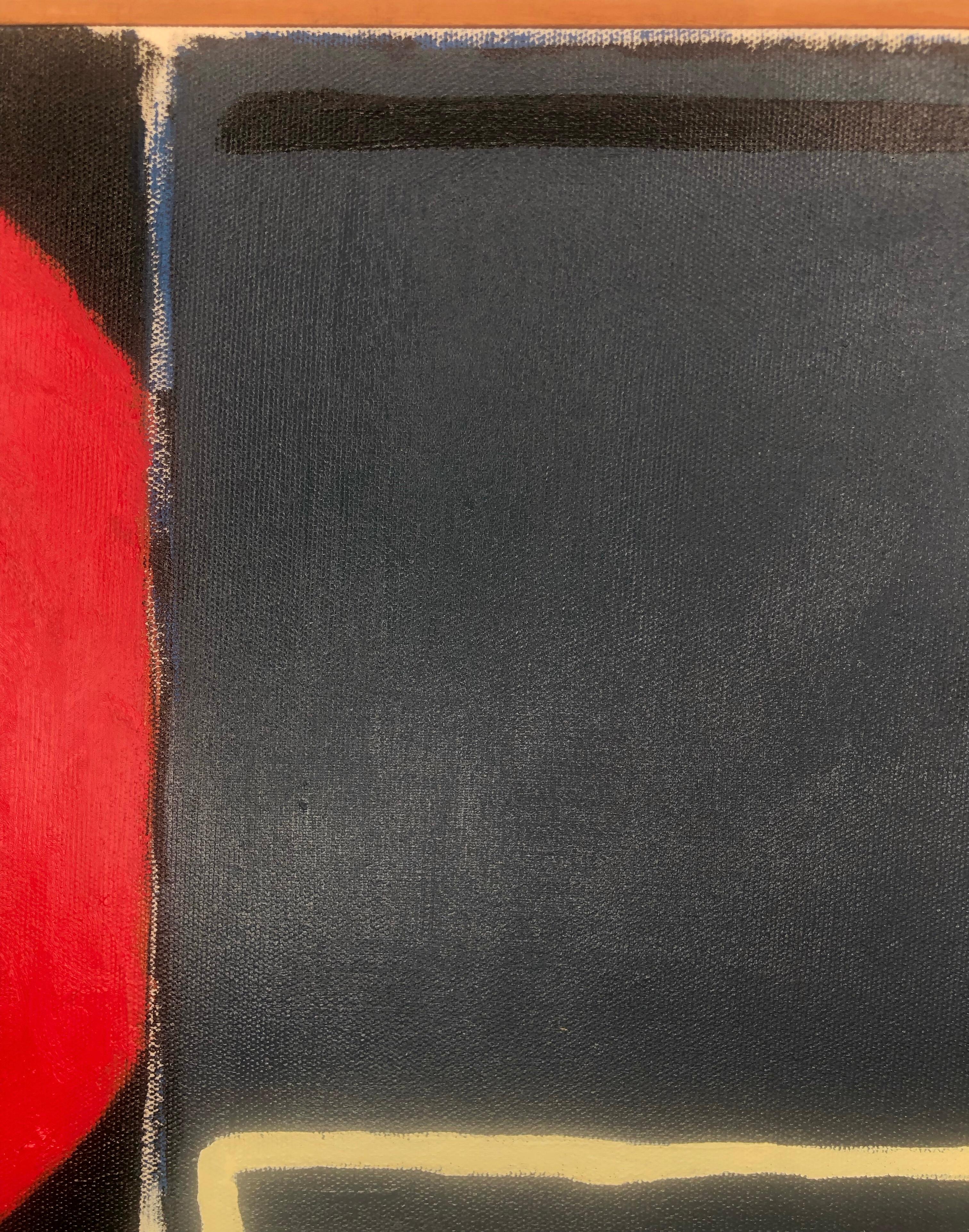 ABSTRACT Cerchio geometrico contemporaneo Rosso Peters Evans London New Artist Brasile in vendita 1
