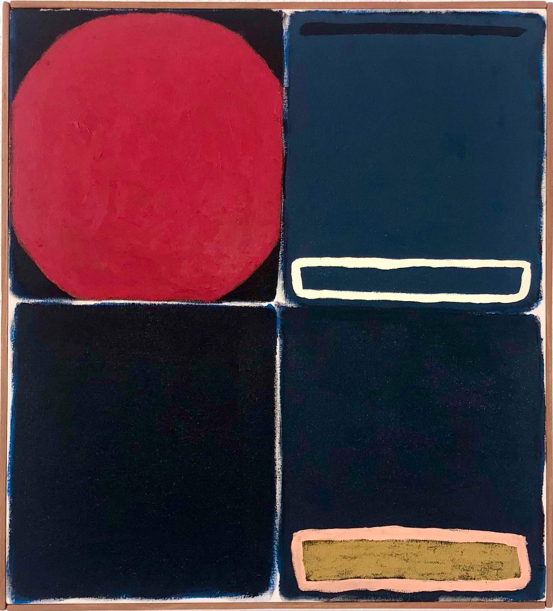 ABSTRACT Cerchio geometrico contemporaneo Rosso Peters Evans London New Artist Brasile in vendita 2