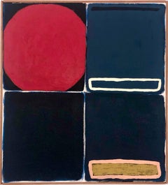 ABSTRACT Contemporary Geometric Circle Red Peter Evans London New Artist Brazil