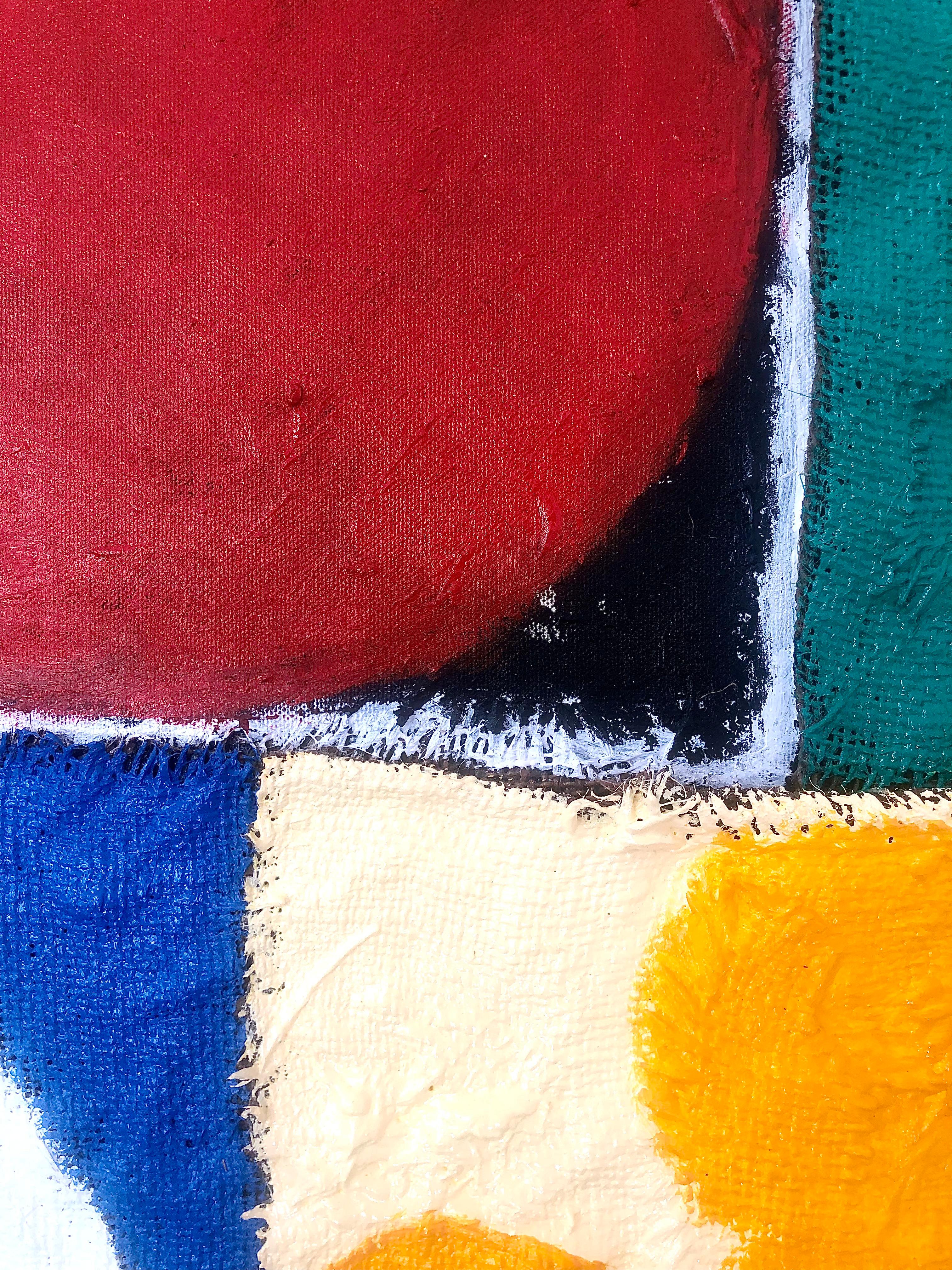 ABSTRACT Pastello geometrico contemporaneo Peters Evans Londra &New Artista Brasile - Painting Astratto di Peter Evans