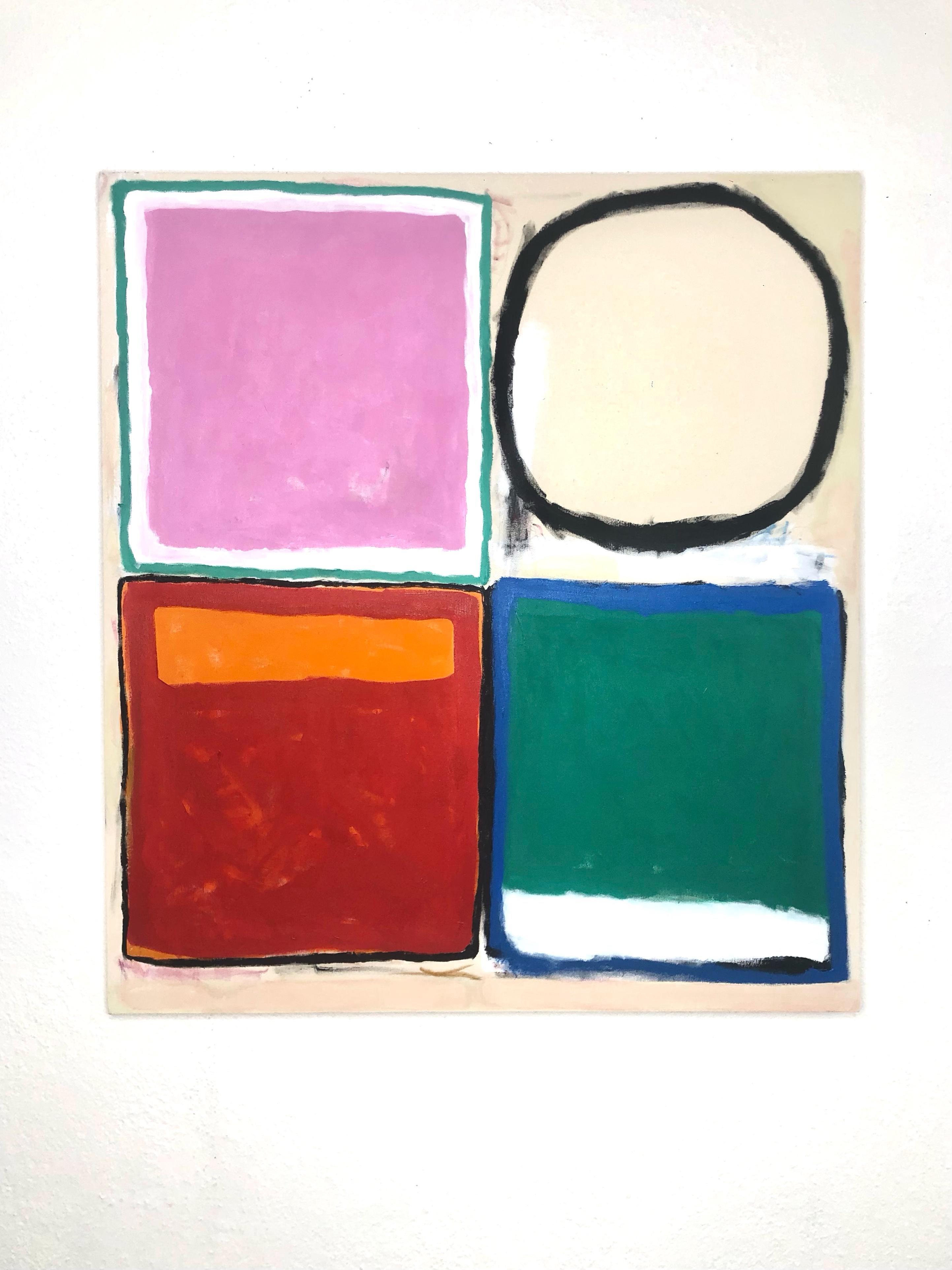 ABSTRACT Pastello geometrico contemporaneo Peters Evans Londra &New Artista Brasile in vendita 1