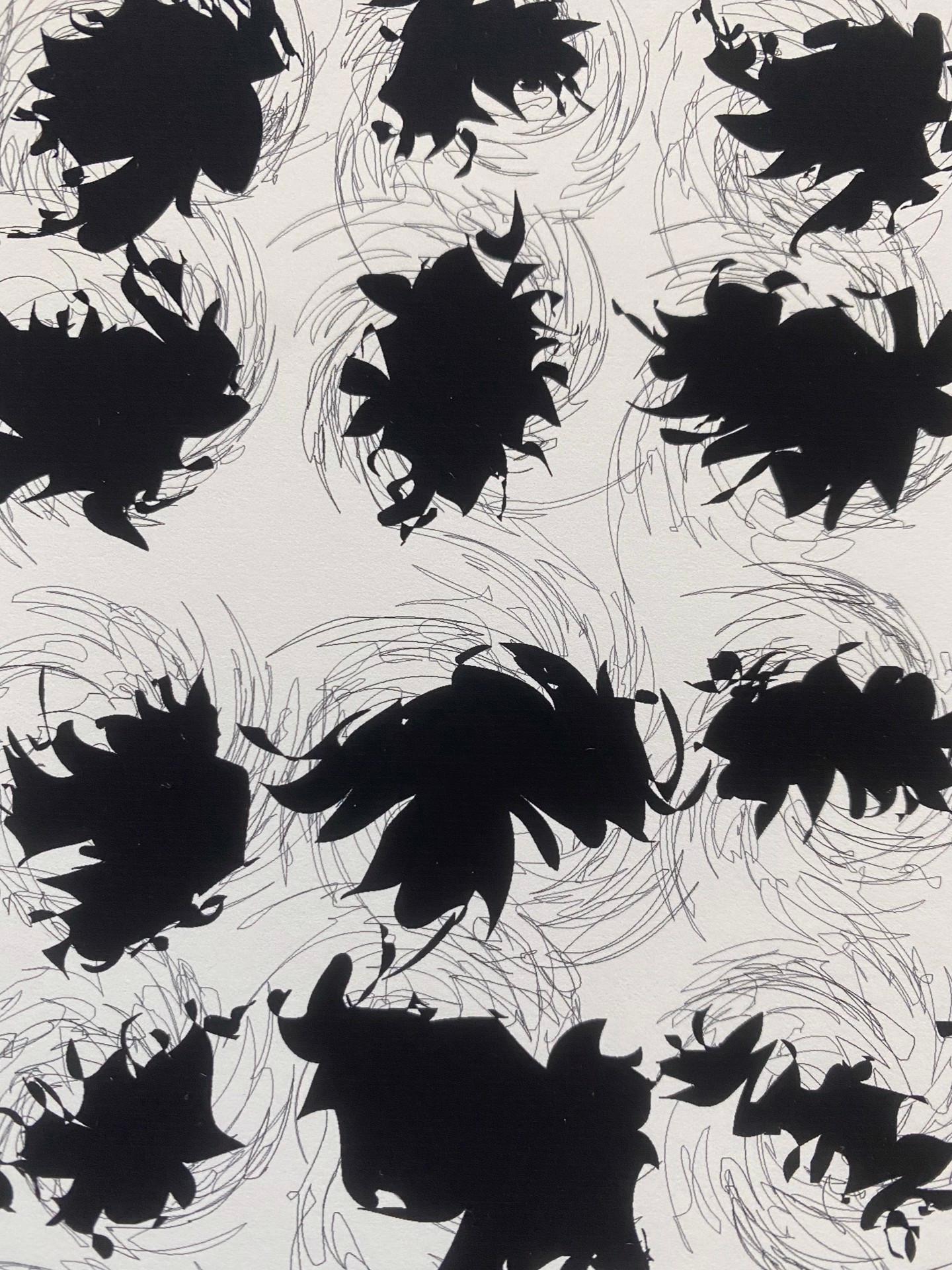 1-6-12-8 - Gris Abstract Print par Peter Feldstein