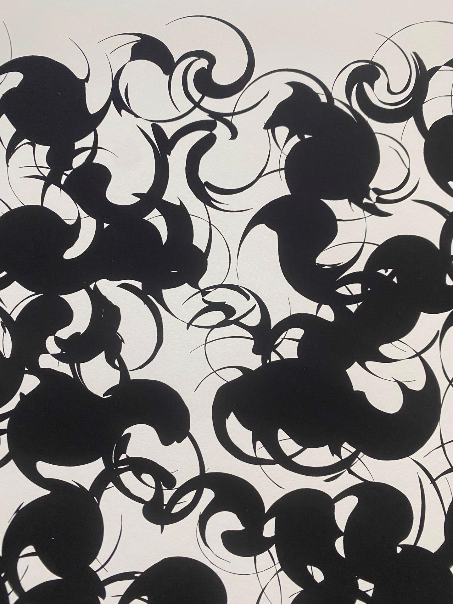 12-7-11-4 - Black Abstract Print by Peter Feldstein