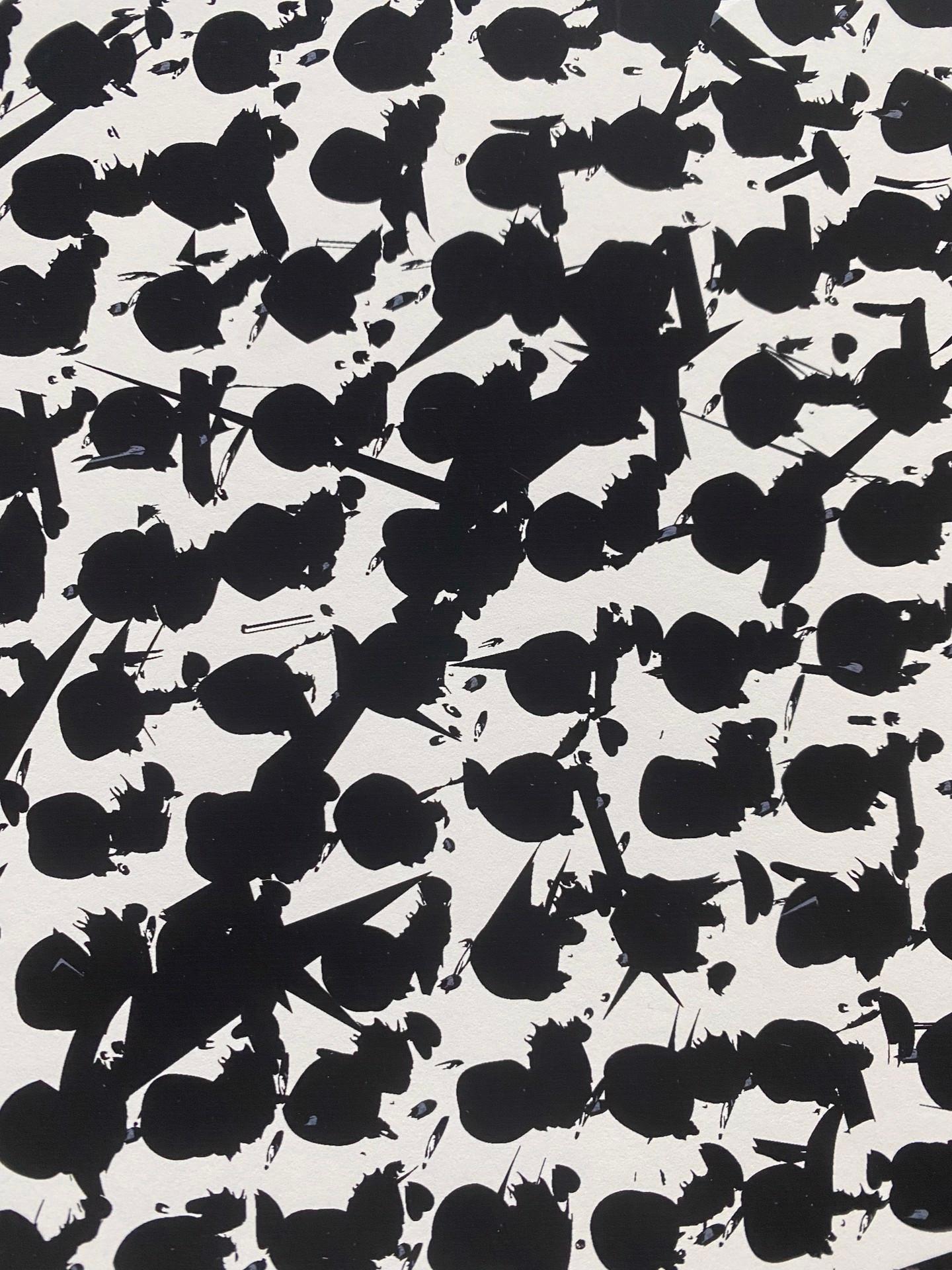 3-21-12-2 - Black Abstract Print by Peter Feldstein