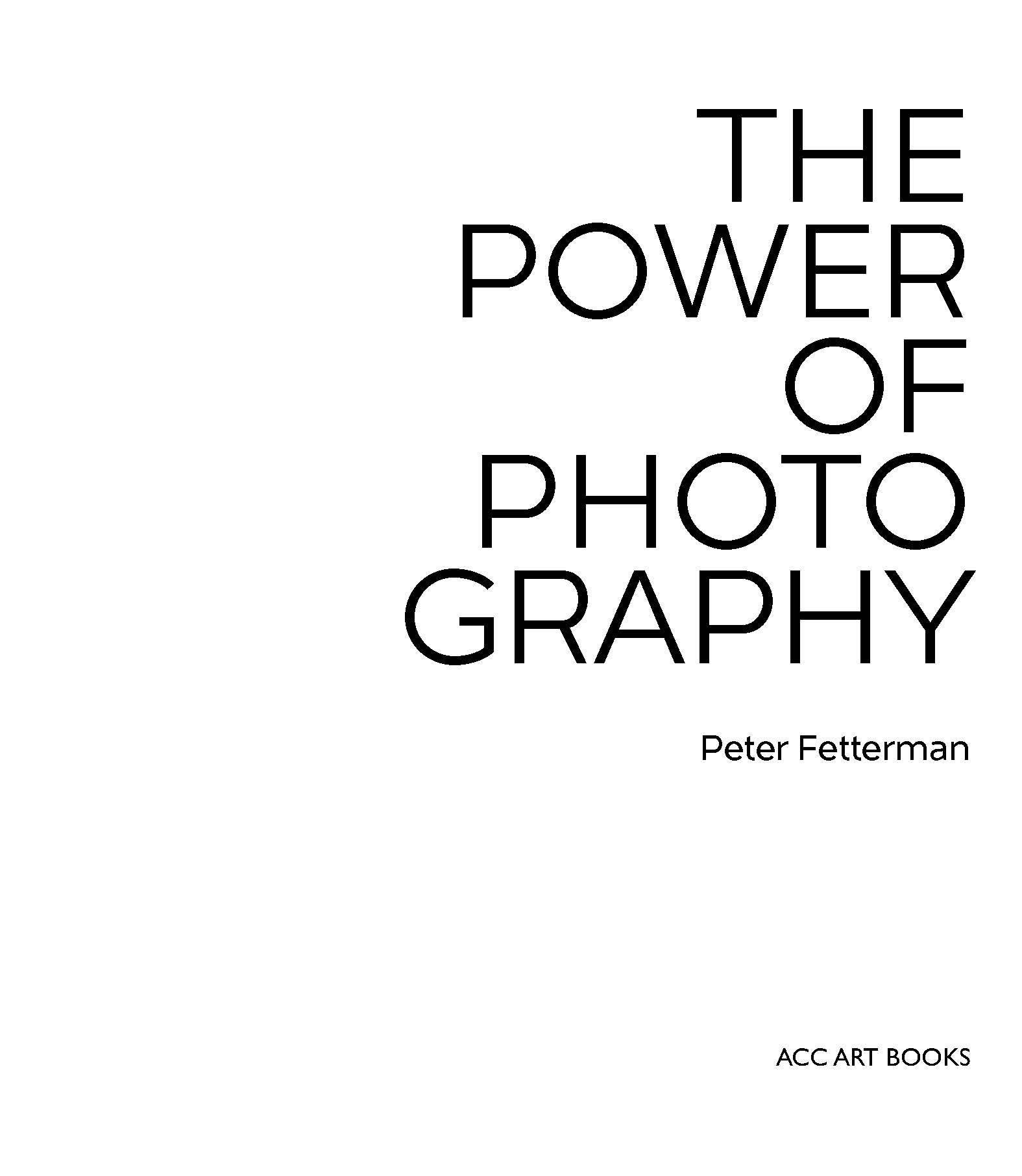 the power of photography peter fetterman