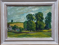 Wiltshire Landscape - British 1950's Post Impressionist art oil painting