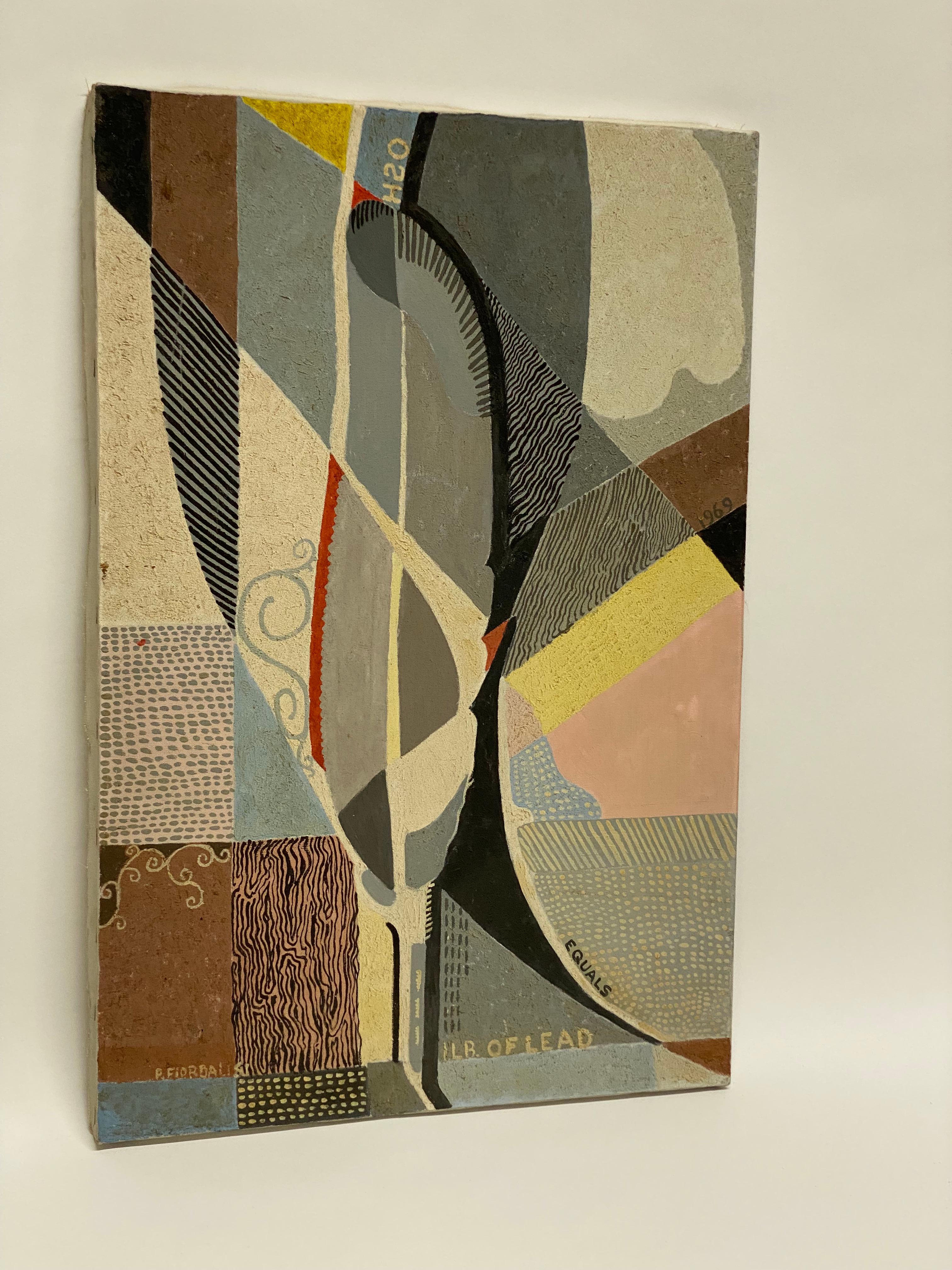 Mid-Century Modern Peinture abstraite de Peter Fiordalisi des années 1960 en vente