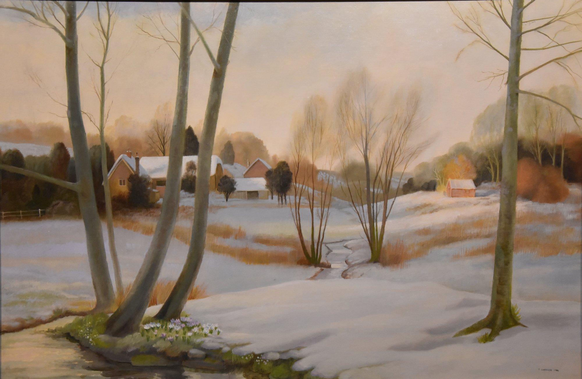 Peinture à l'huile de Peter Gardiner « Lower Combe, Donhead ». - Painting de Peter Gardnier