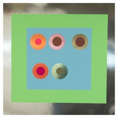 Vintage Peter Gee "Harvard Target #5" Abstract Op Art Serigraph