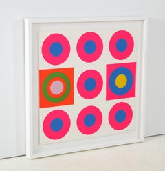 Peter Gee Pop Art Pink, Blue, Orange Screen-Print