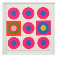 Peter Gee Pop Art Pink, Blue, Orange Screen-Print