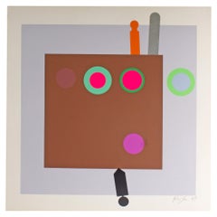 Vintage Peter Gee Signed "Harvard Target #1" Artist’s Proof Serigraph Print