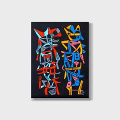 Modernistisches Gemälde der Moderne, „Attitude Police“